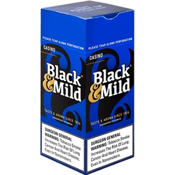 BLACK & MILD PLASTIC TIP SINGLE 25 CT CASINO