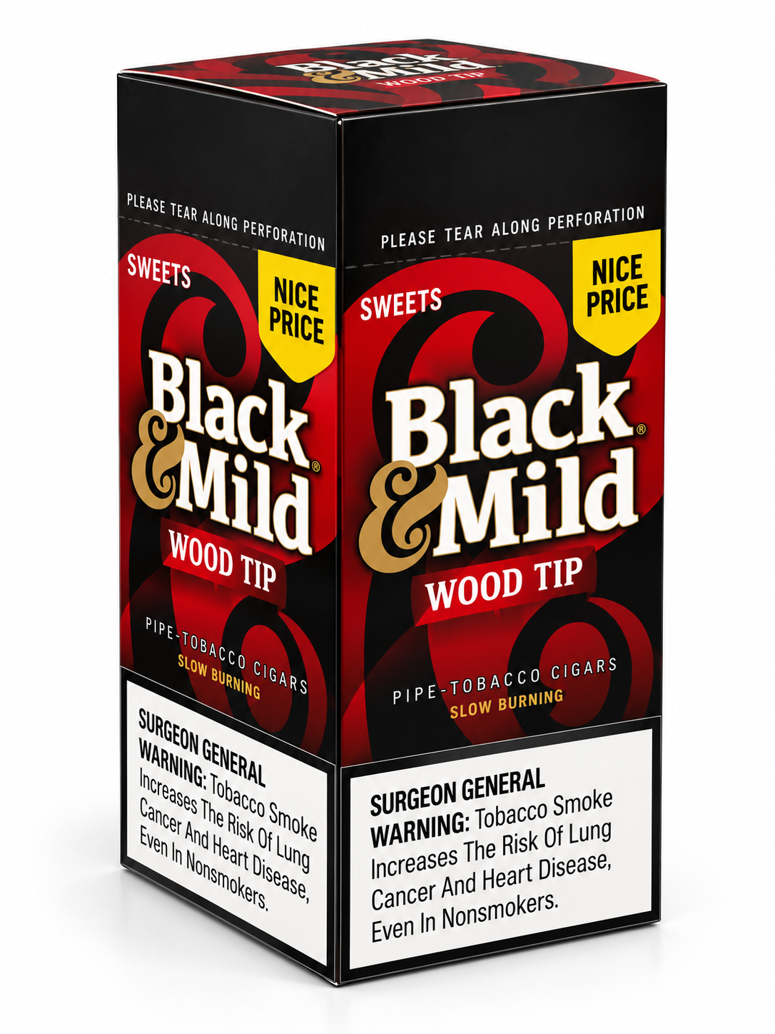 BLACK & MILD WOOD TIP SINGLE 25 CT SWEET