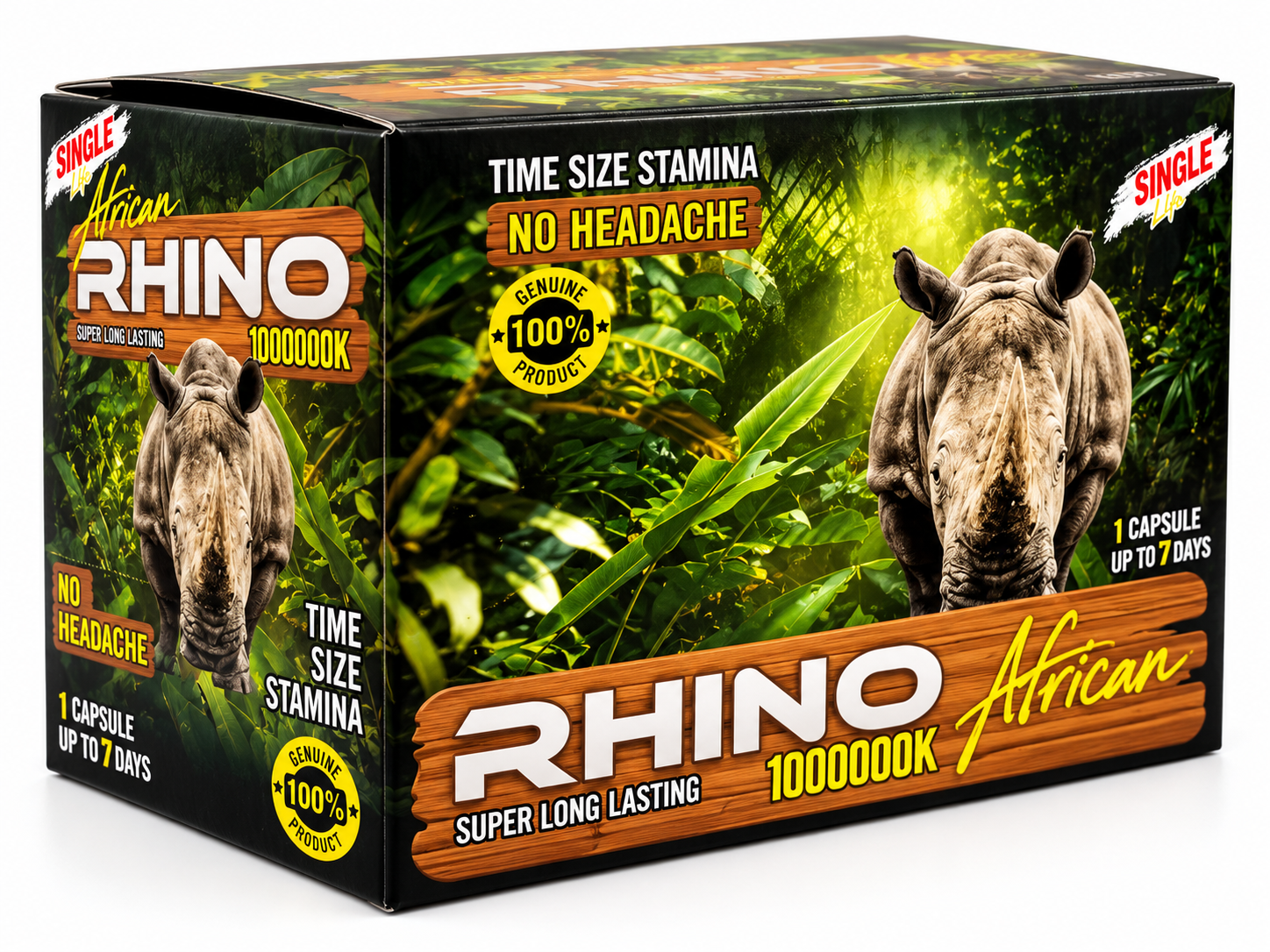Rhino Single Capsule 24 PK  1,000,000K AFRICAN