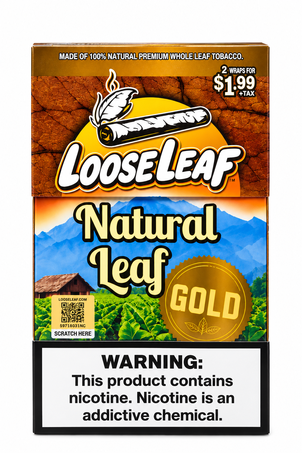 LOOSE LEAF  2 CT 20 PK NATURAL GOLD