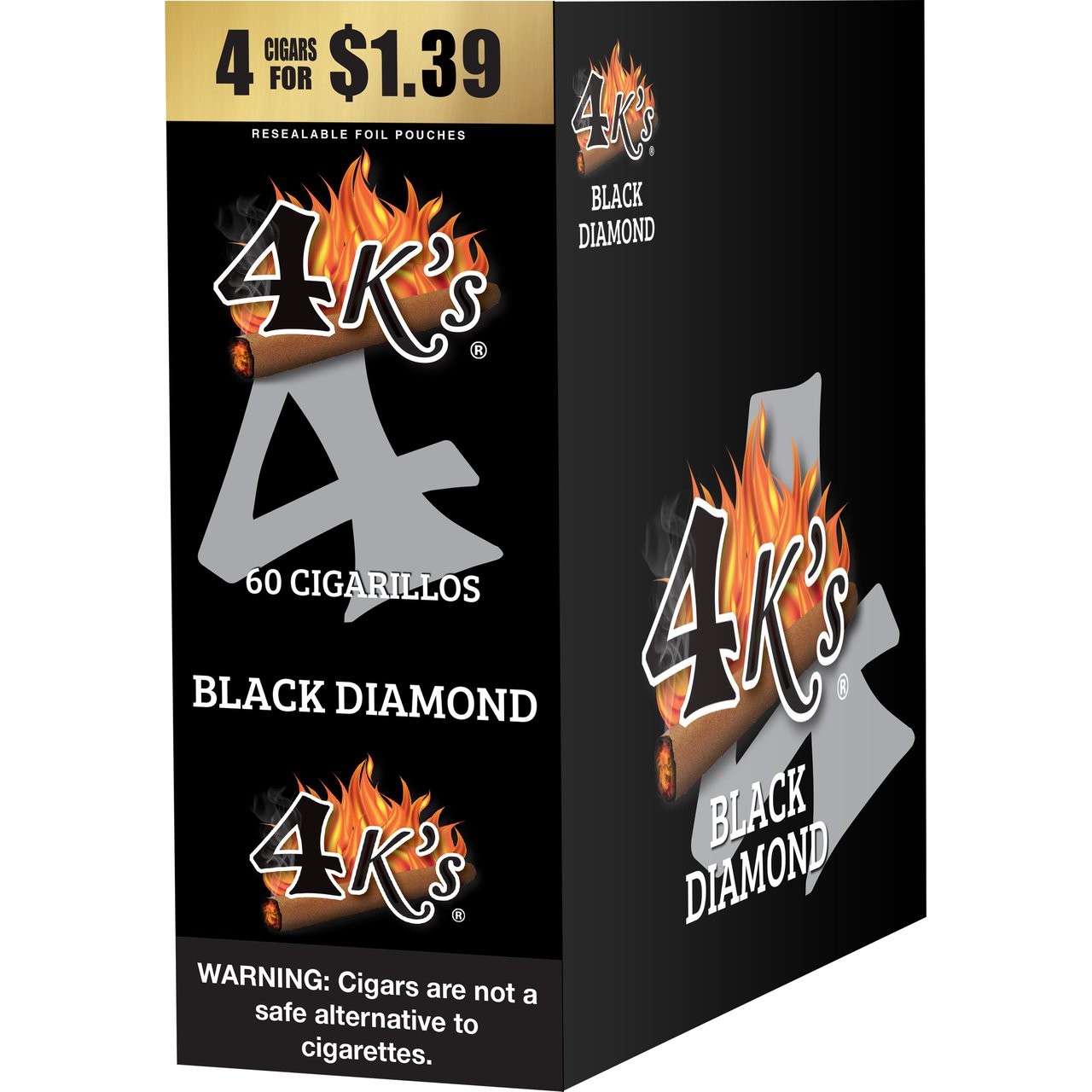 4K'S $1.39 4CT 15PK Black Diamond
