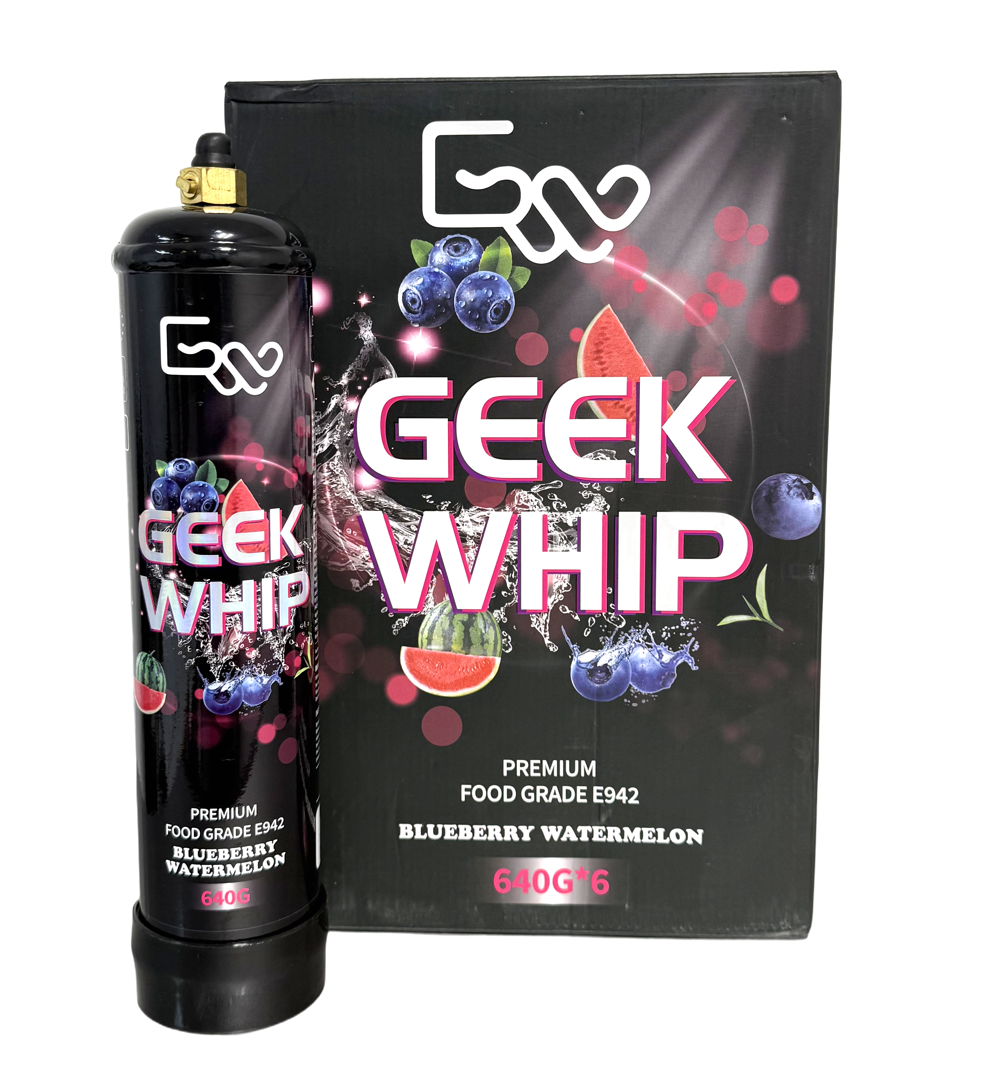 GEEK WHIP 640G 6 CT BLUEBERRY WATERMELON