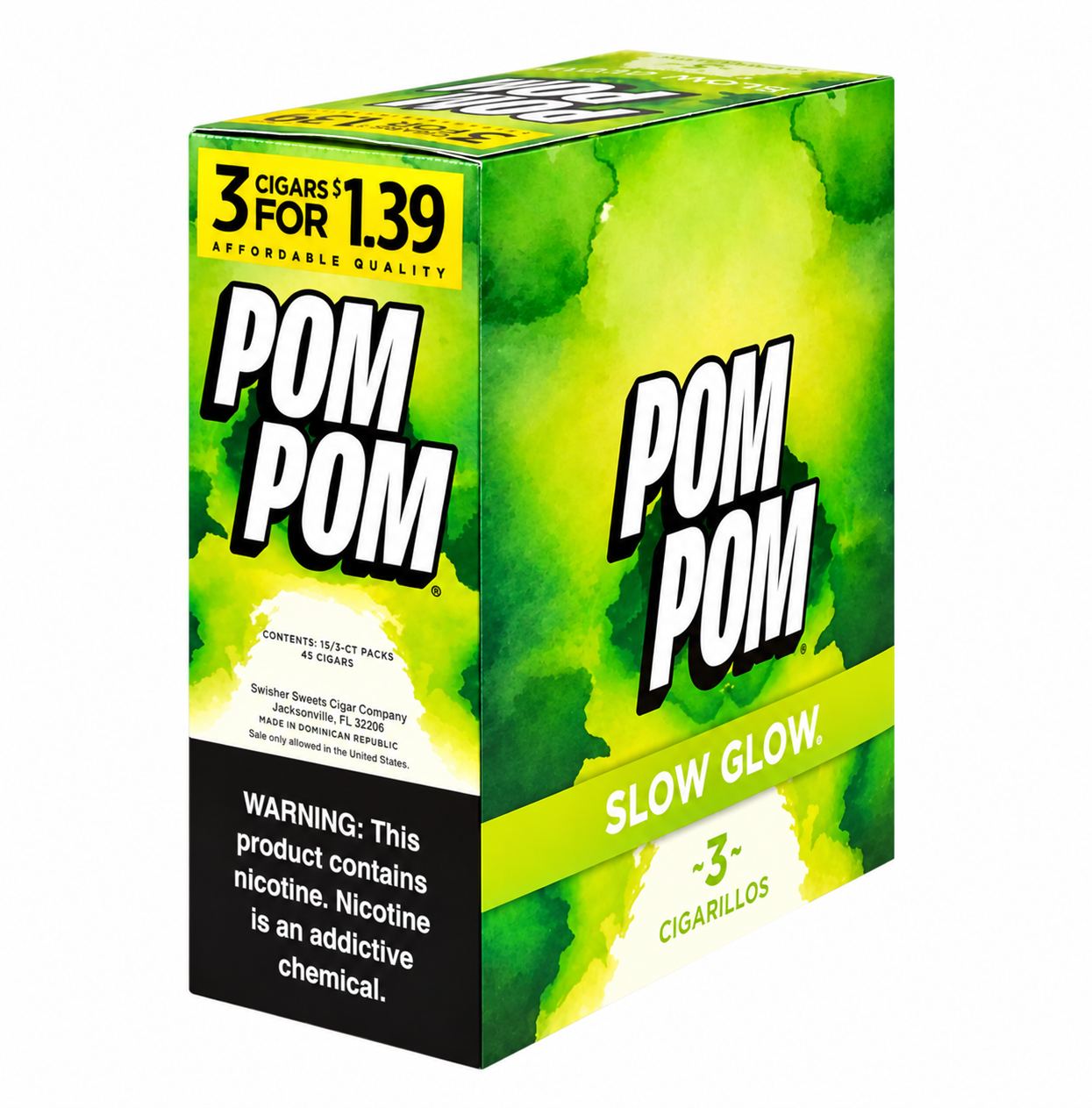 POM POM $1.39 3 CT 15 PK Slow Glow