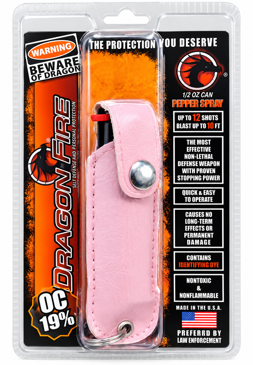 Dragon Fire Pepper Spray 1/2 OZ Pink