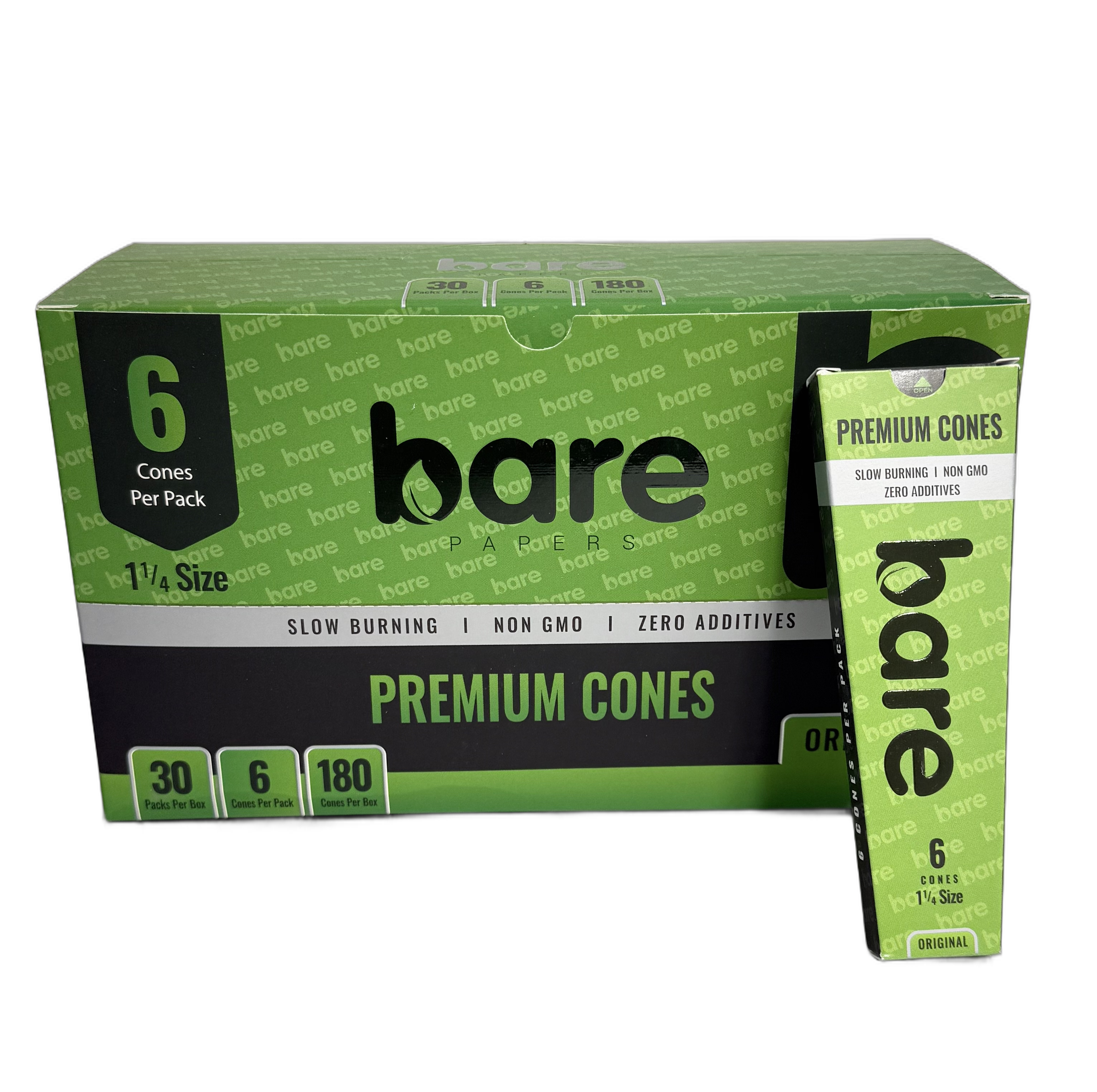 Bare Cones1¼ Size 6CT 30PK