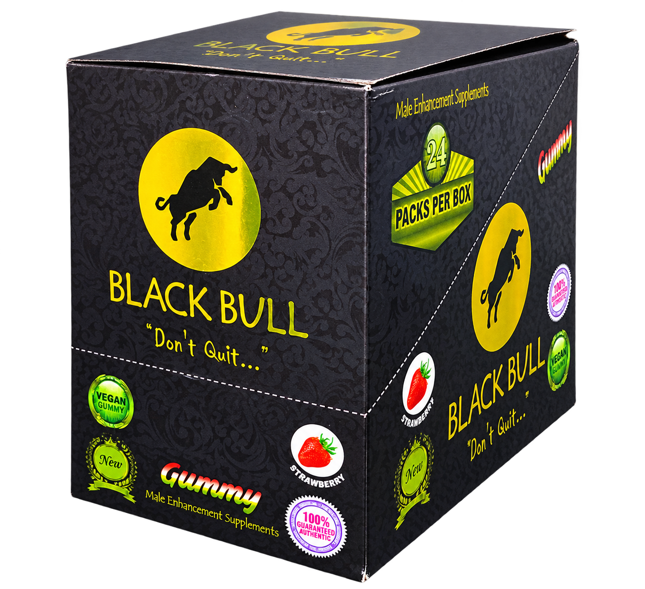 Black Bull Don't Quit Strawberry Gummies 24PK