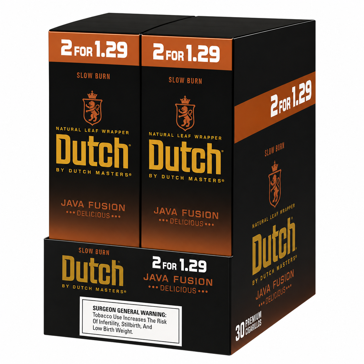 DUTCH MASTER JAVA FUSION $1.29 2 CT 30 PK