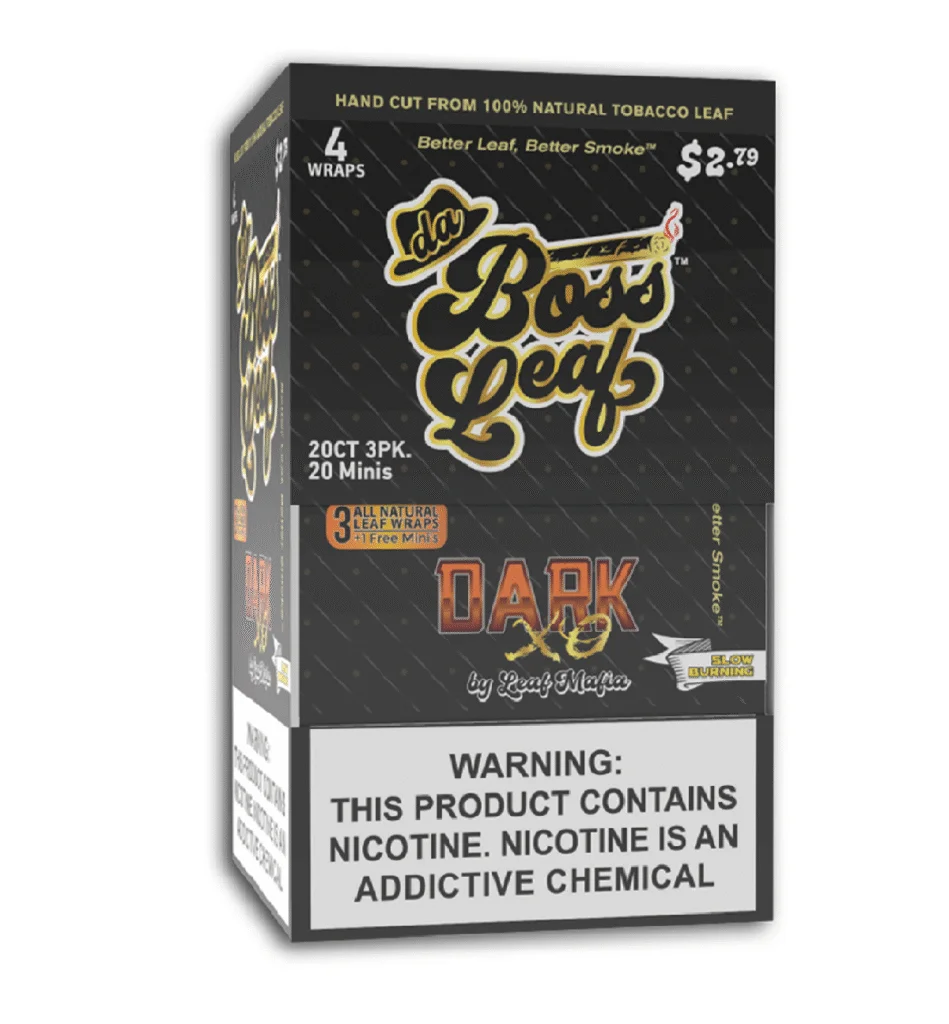 DA BOSS LEAF 3 CT 8 PK DARK XO