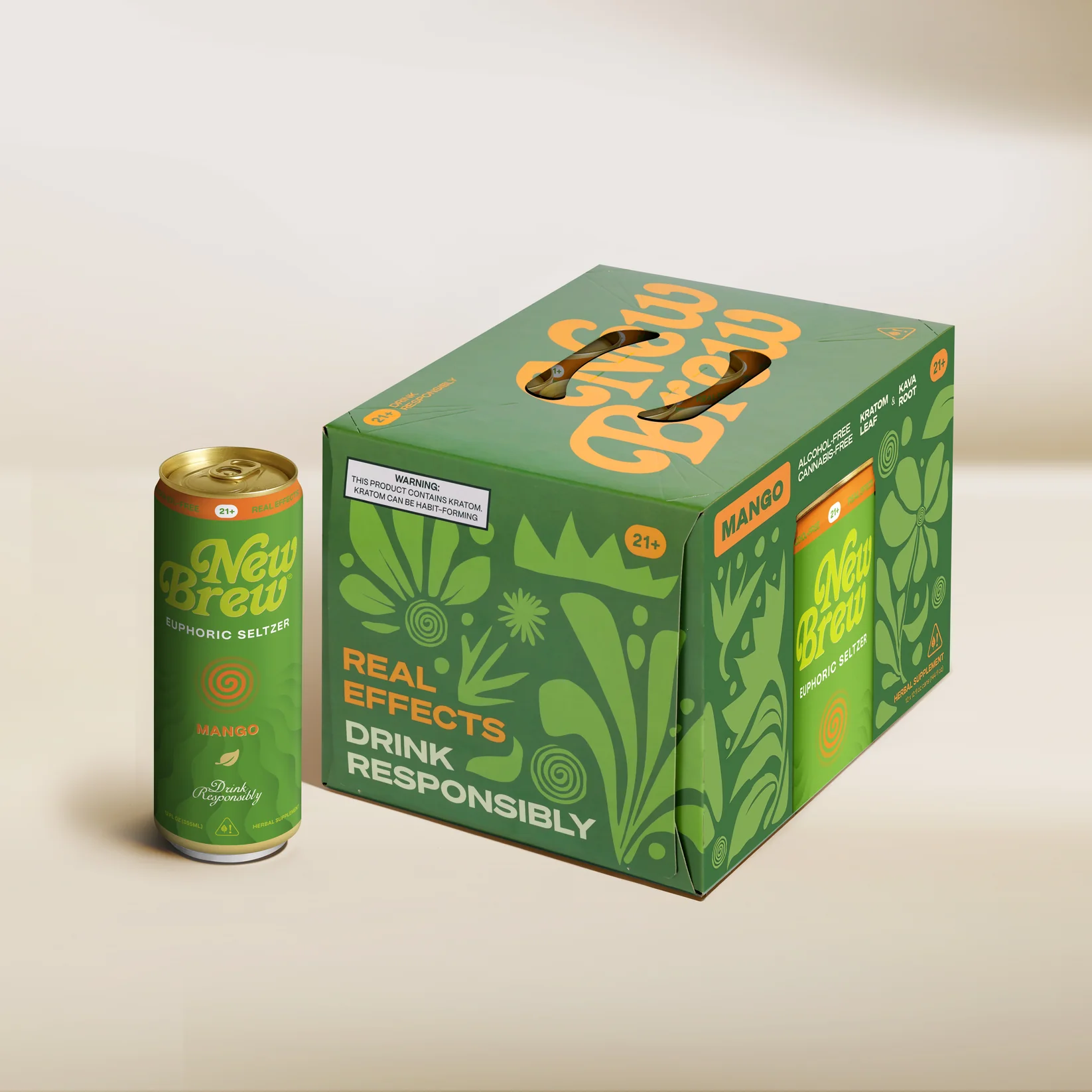 New Brew Euphoric Seltzer - Mango 12 PK
