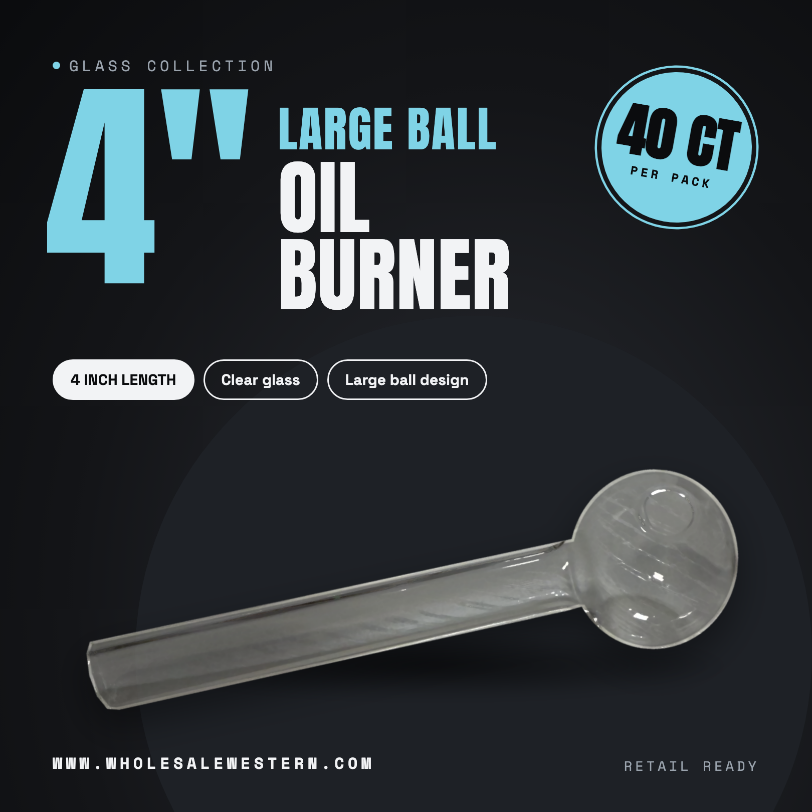 Oil Burner 4" - Large Ball - 40ct