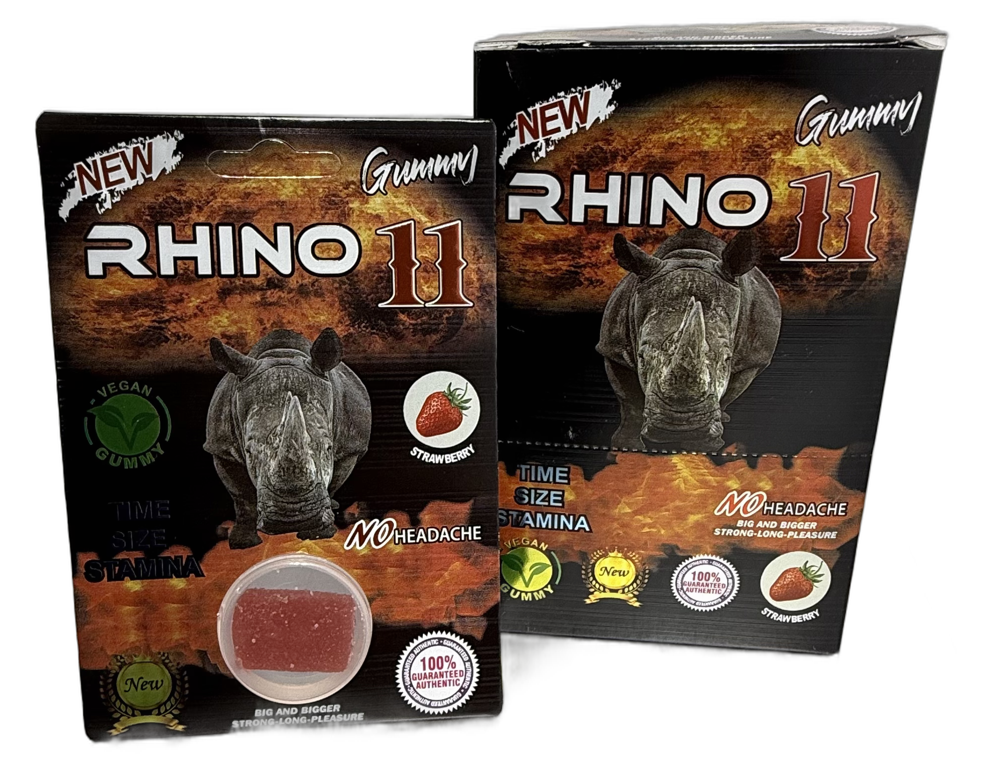 Rhino 11 Gummies 24PK Strawberry