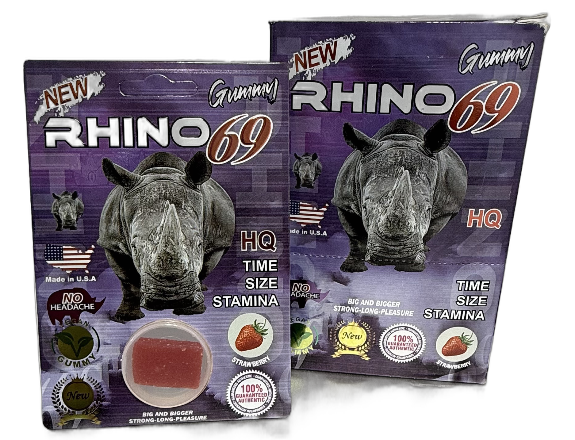 Rhino 69 Strawberry Gummies 24 PK