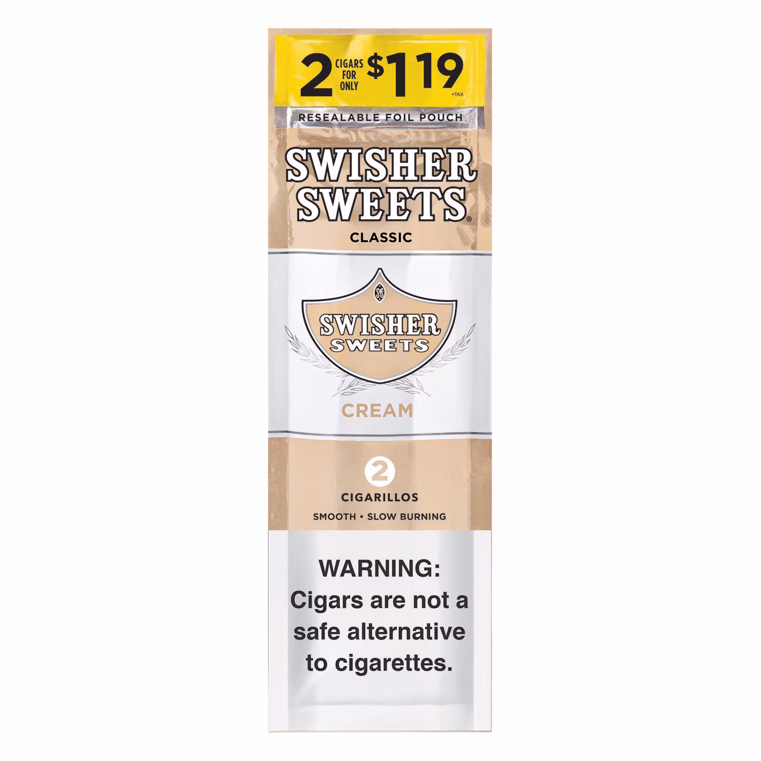 SWISHER SWEETS CREAM $1.19 2 CT 30 PK