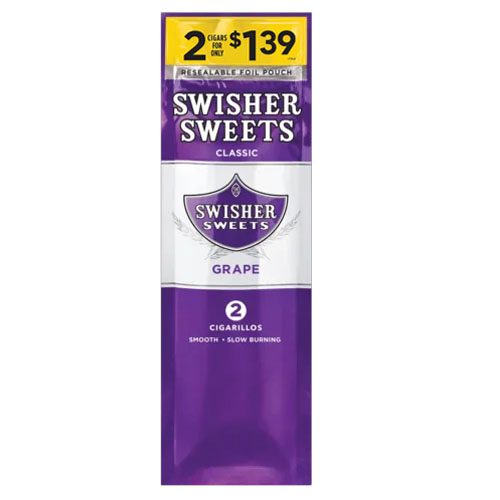 SWISHER SWEETS GRAPE $1.39 2 CT 30 PK