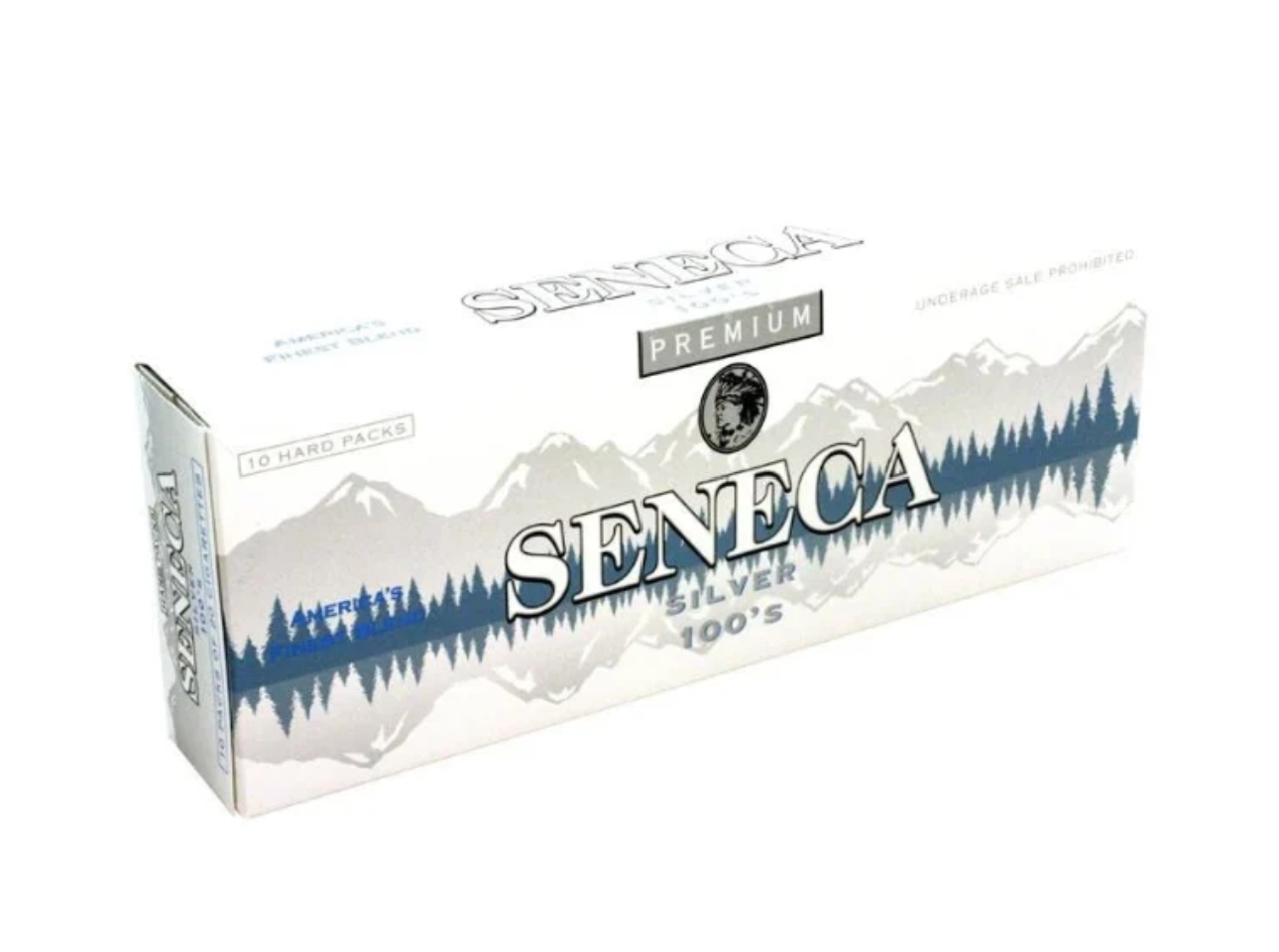 Seneca, Cigarettes, Silver 100s Box
