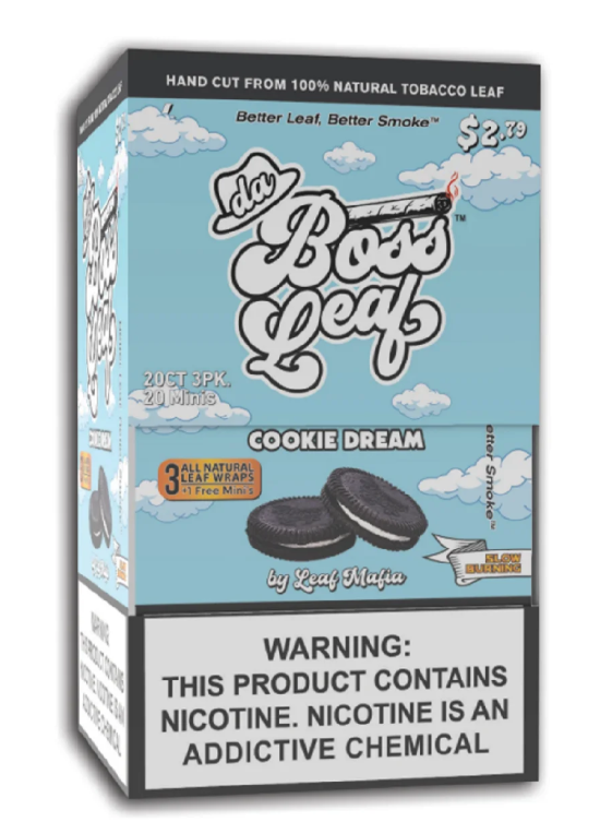 DA BOSS LEAF $2.79 3 CT 20 PK Cookie Dream