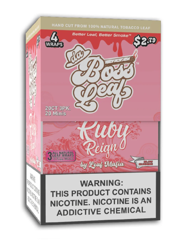 Da Boss Leaf $2.79 3+1 CT 20 PK RUBY REIGN