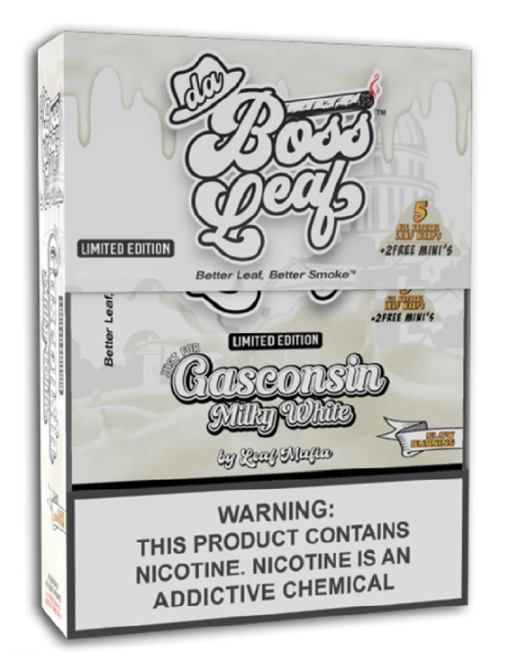 DA BOSS LEAF GASCONSIN MILKY WHITE 5 CT 8 PK