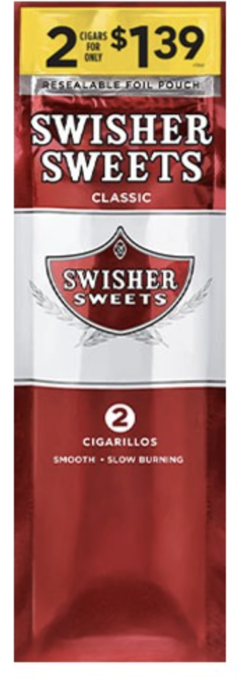 SWISHER SWEETS REGULAR $1.39 2 CT 30 PK