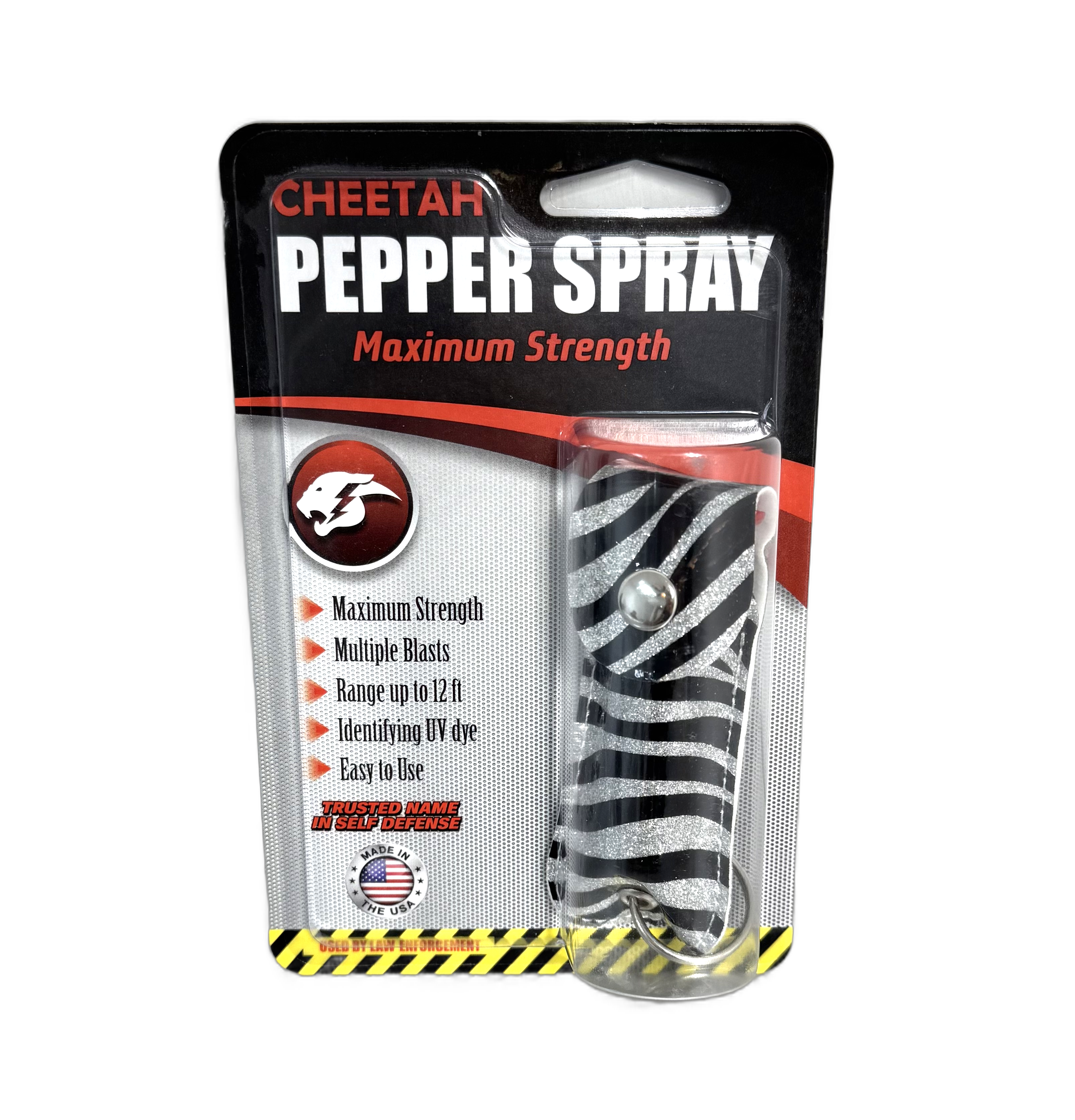 Cheetah Pepper Spray Silver Zebra