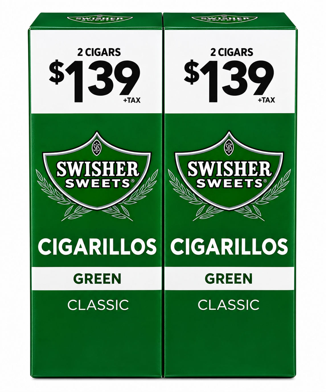 SWISHER SWEETS $1.39 2 CT 30 PK GREEN