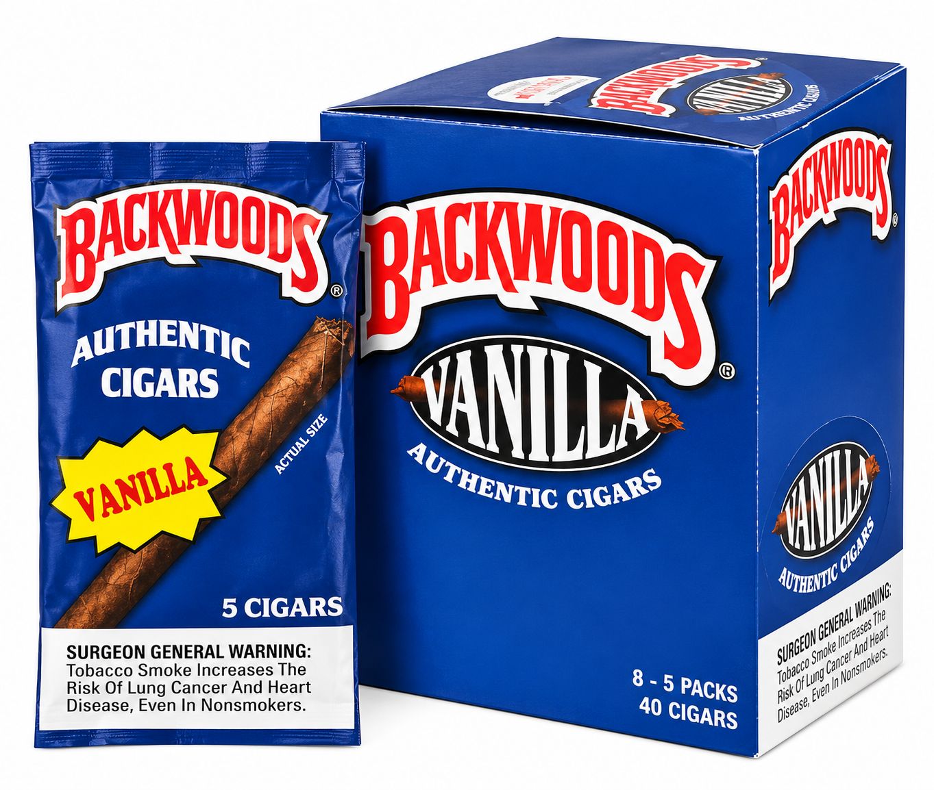 BACKWOODS 5 CT 8 PK VANILLA