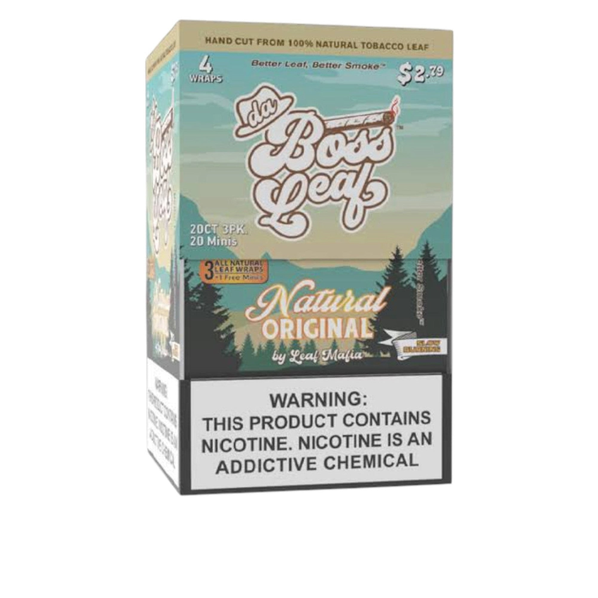 DA BOSS LEAF $2.79 3+1CT 20PK NATURAL