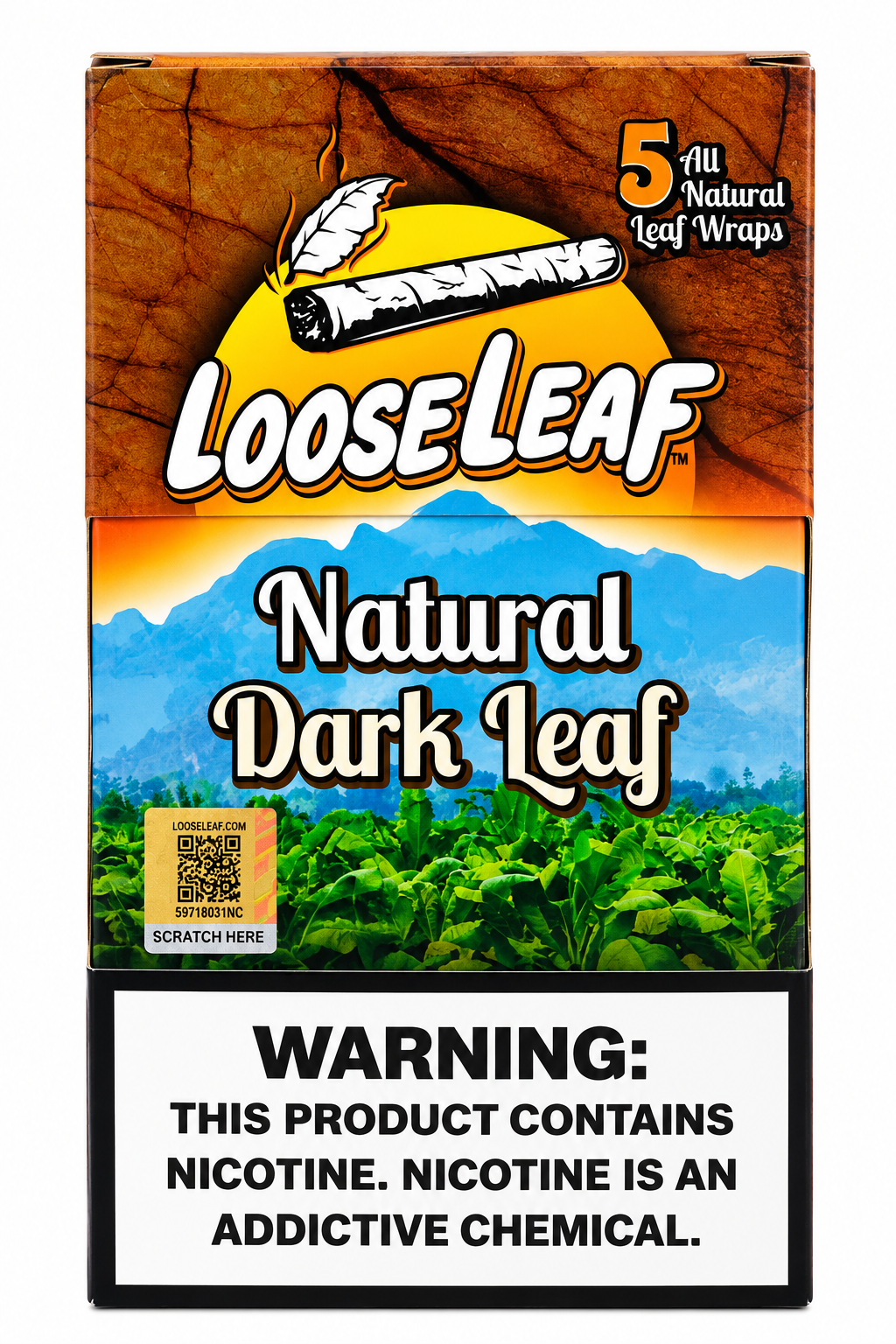 LOOSE LEAF 5 CT 8 PK NATURAL DARK