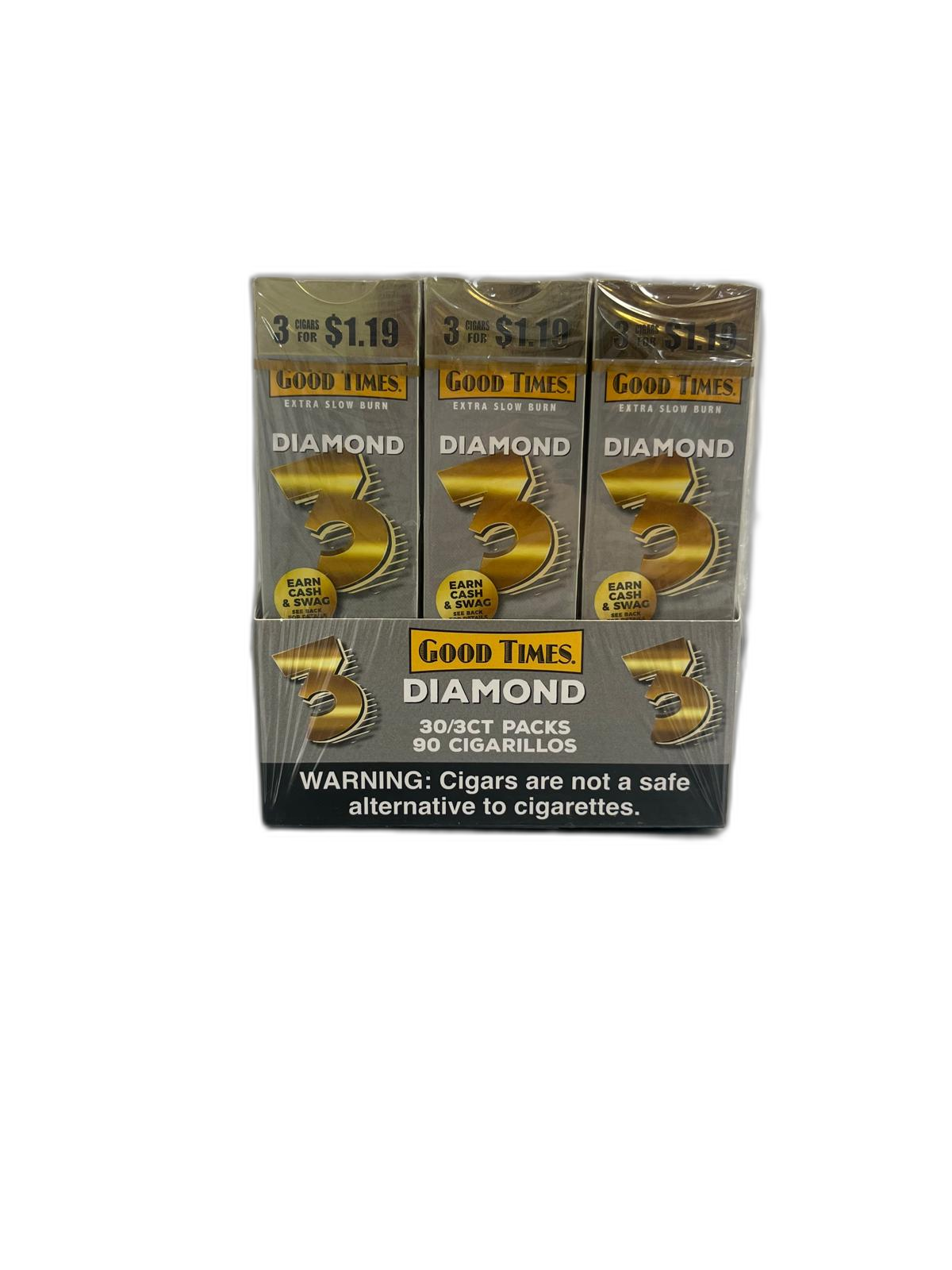 GOOD TIMES CIGARILLO $1.19 3 CT 30PK DIAMOND