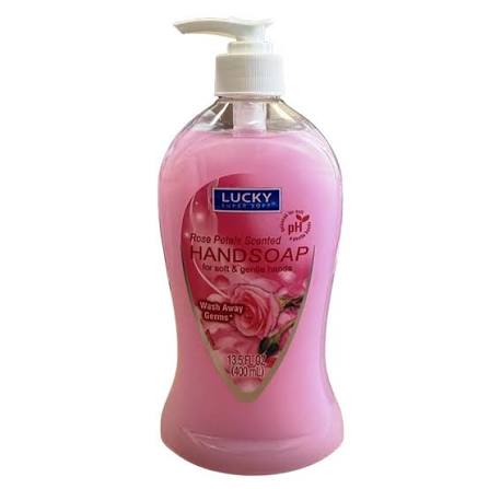 Lucky Super Soft Hand Soap 13.5OZ 12PK Rose Petals