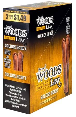 GOOD TIMES SWEET WOODS LEAF GOLDEN HONEY $1.49 2 CT 15 PK