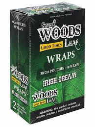 GOOD TIMES SWEET WOODS LEAF WRAPS IRISH CREAM 2 CT 30 PK
