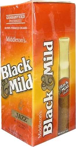 BLACK & MILD PLASTIC TIP SINGLE 25 CT JAZZ