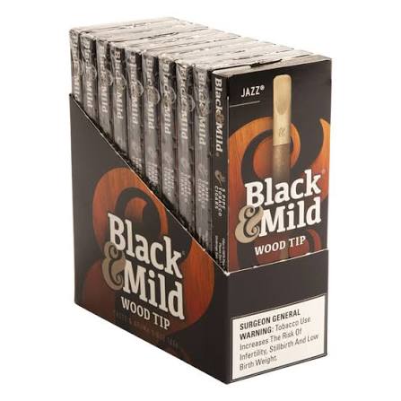 BLACK & MILD WOOD TIP 5 CT 10 PK JAZZ