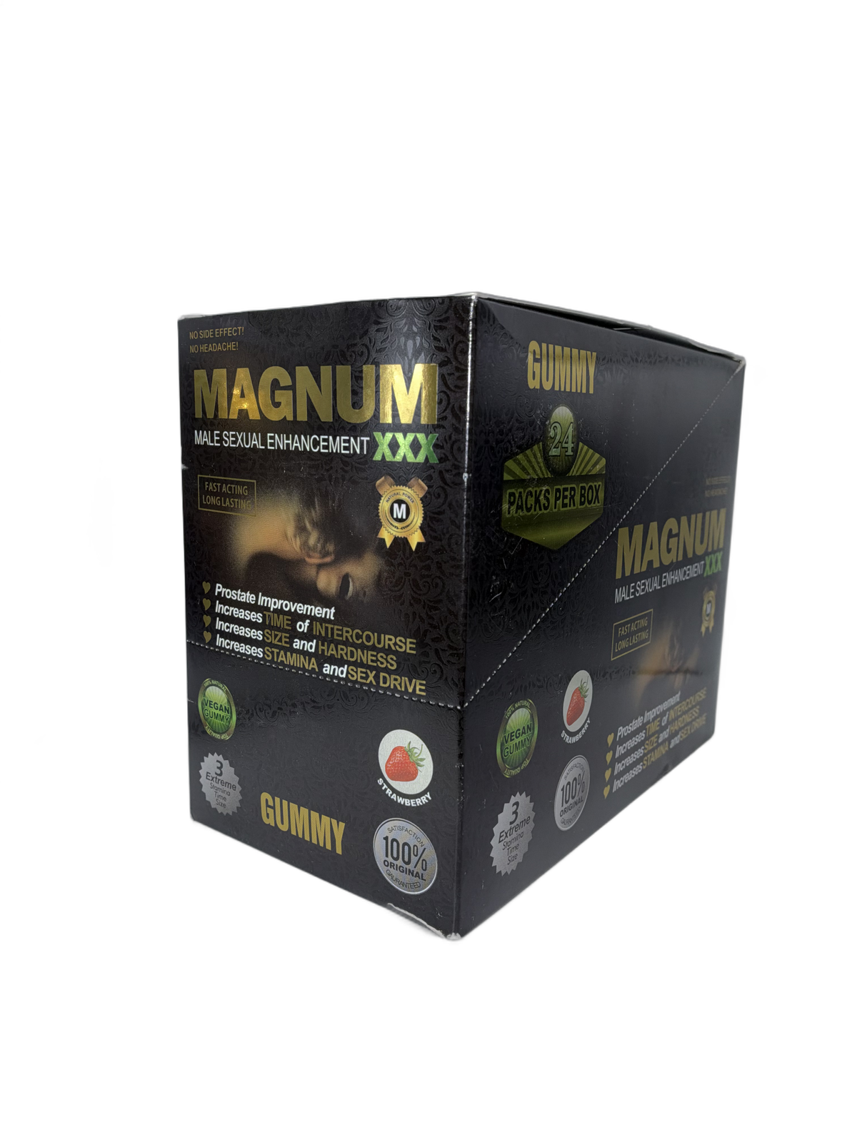 MAGNUM MALE SEXUAL ENHANCEMENT GUMMY XXX 24 CT STRAWBERRY