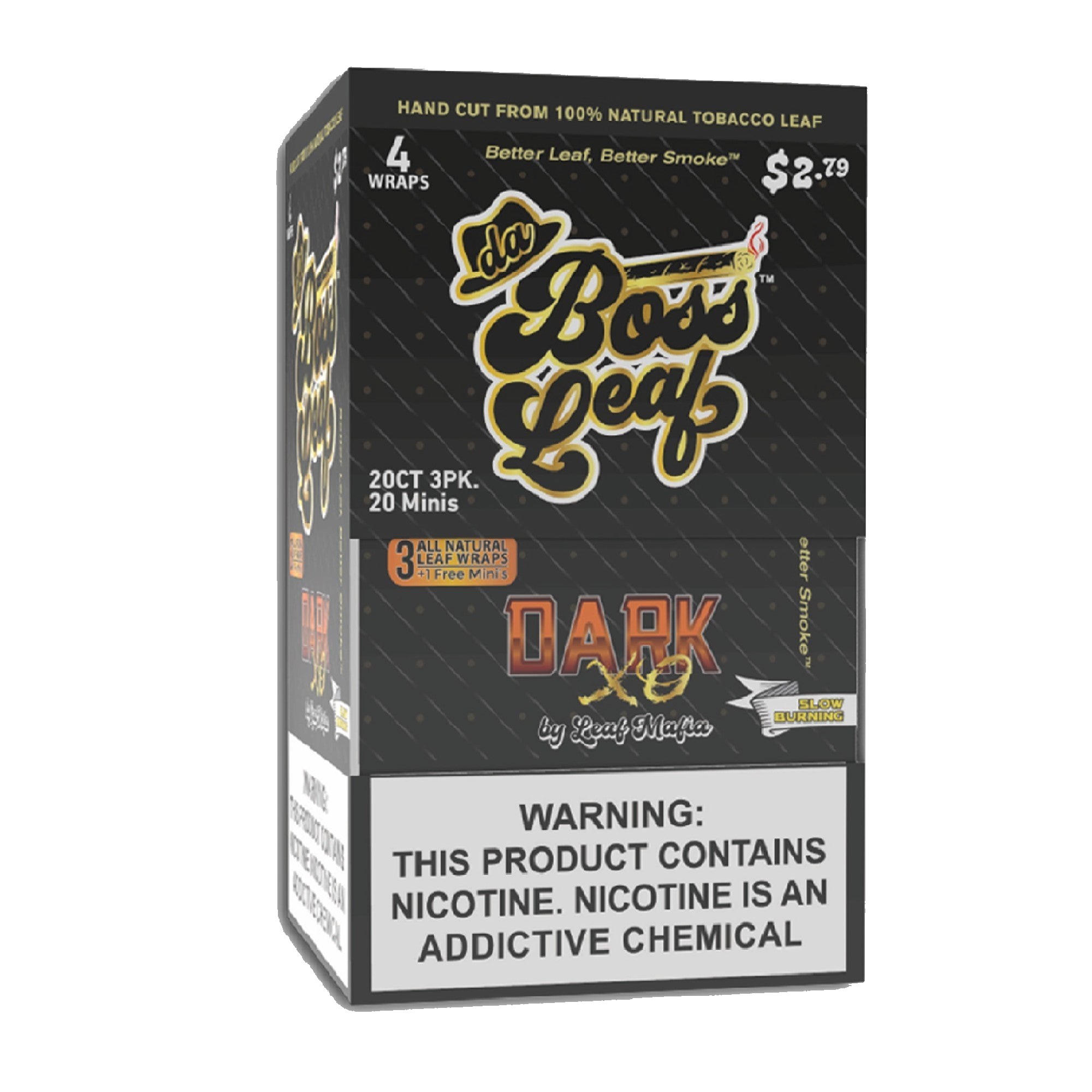 DA BOSS LEAF $2.79 3+1 CT 20 PK DARK XO