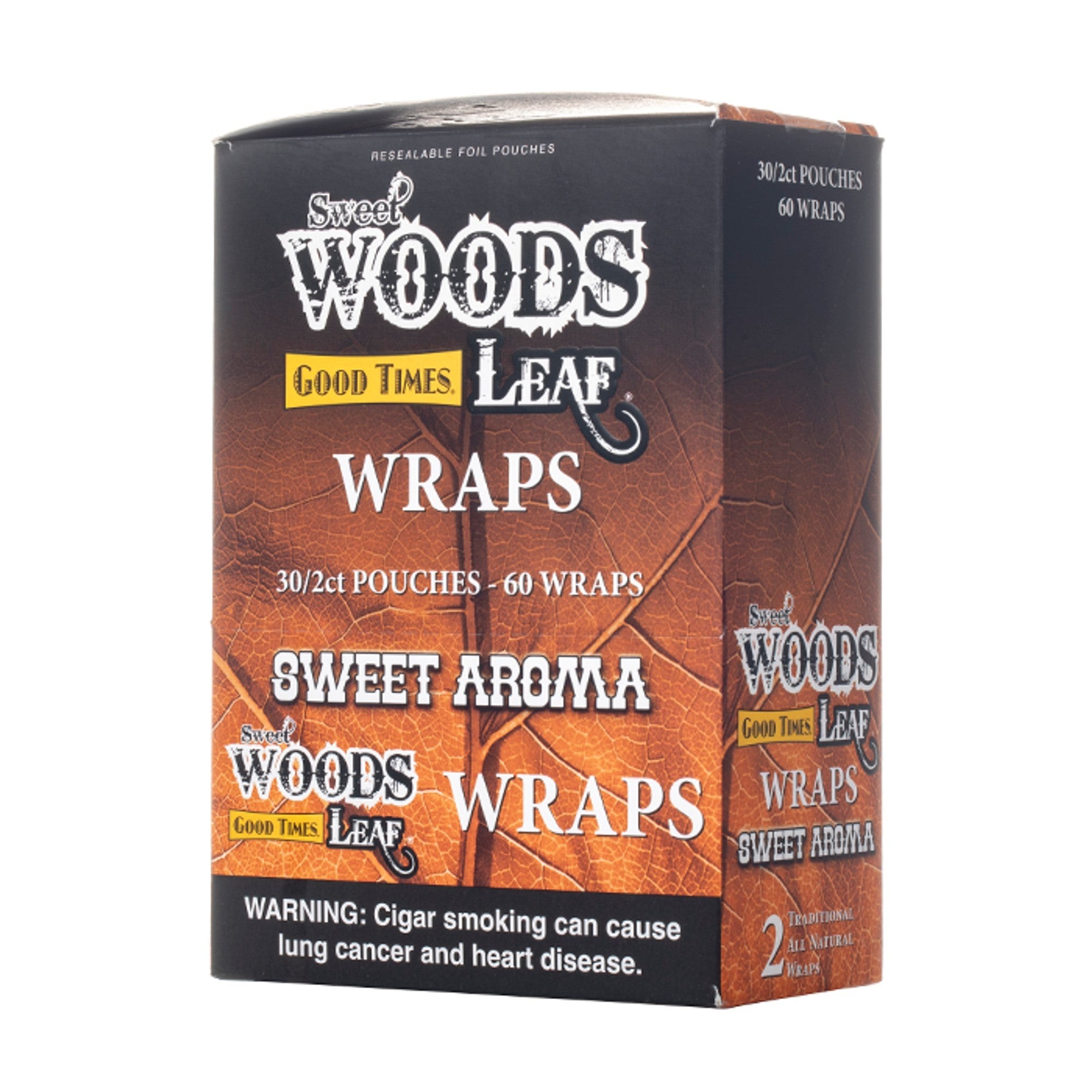 GOOD TIMES SWEET WOODS LEAF WRAPS 2 CT 30 PK SWEET AROMA