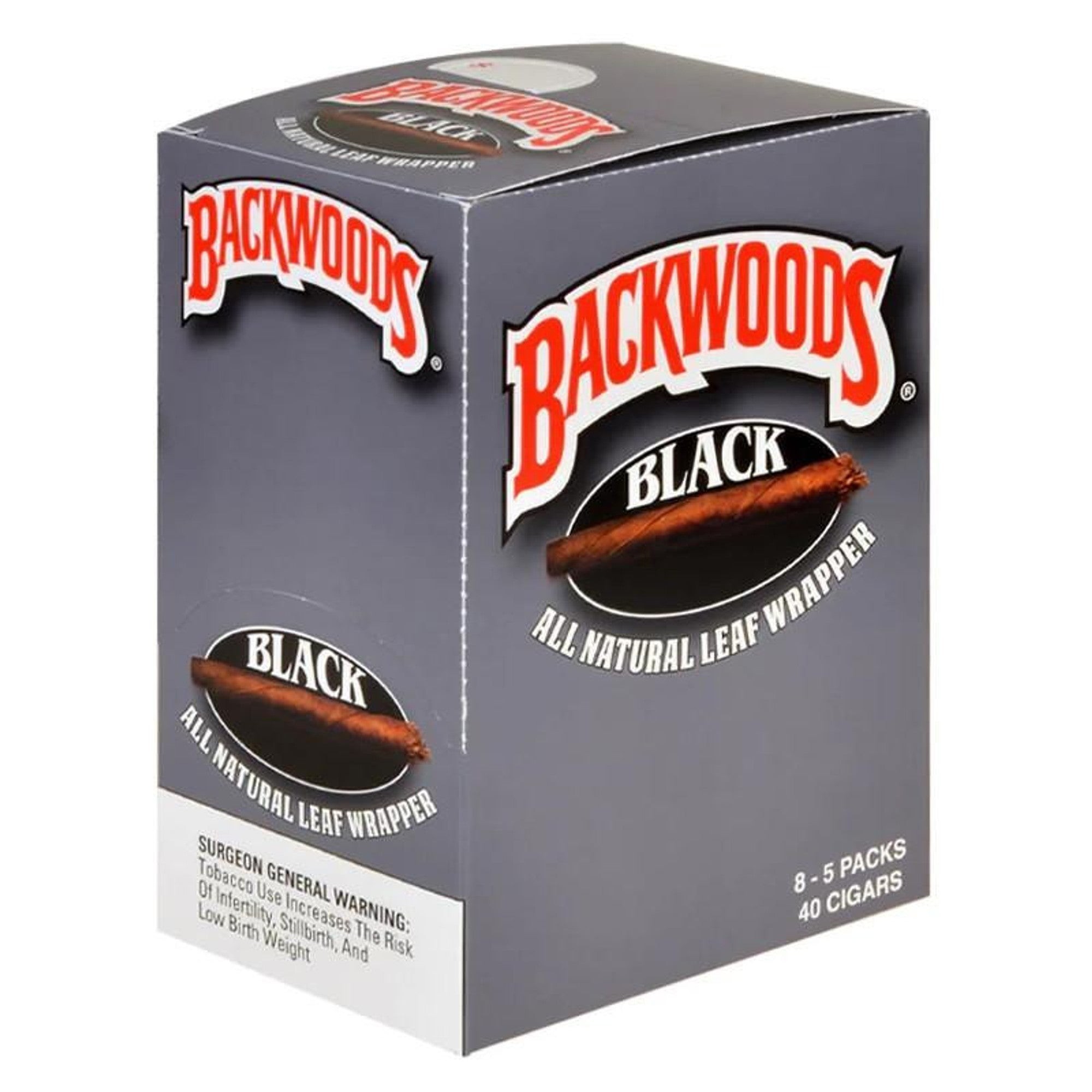 BACKWOODS 5 CT 8 PK BLACK