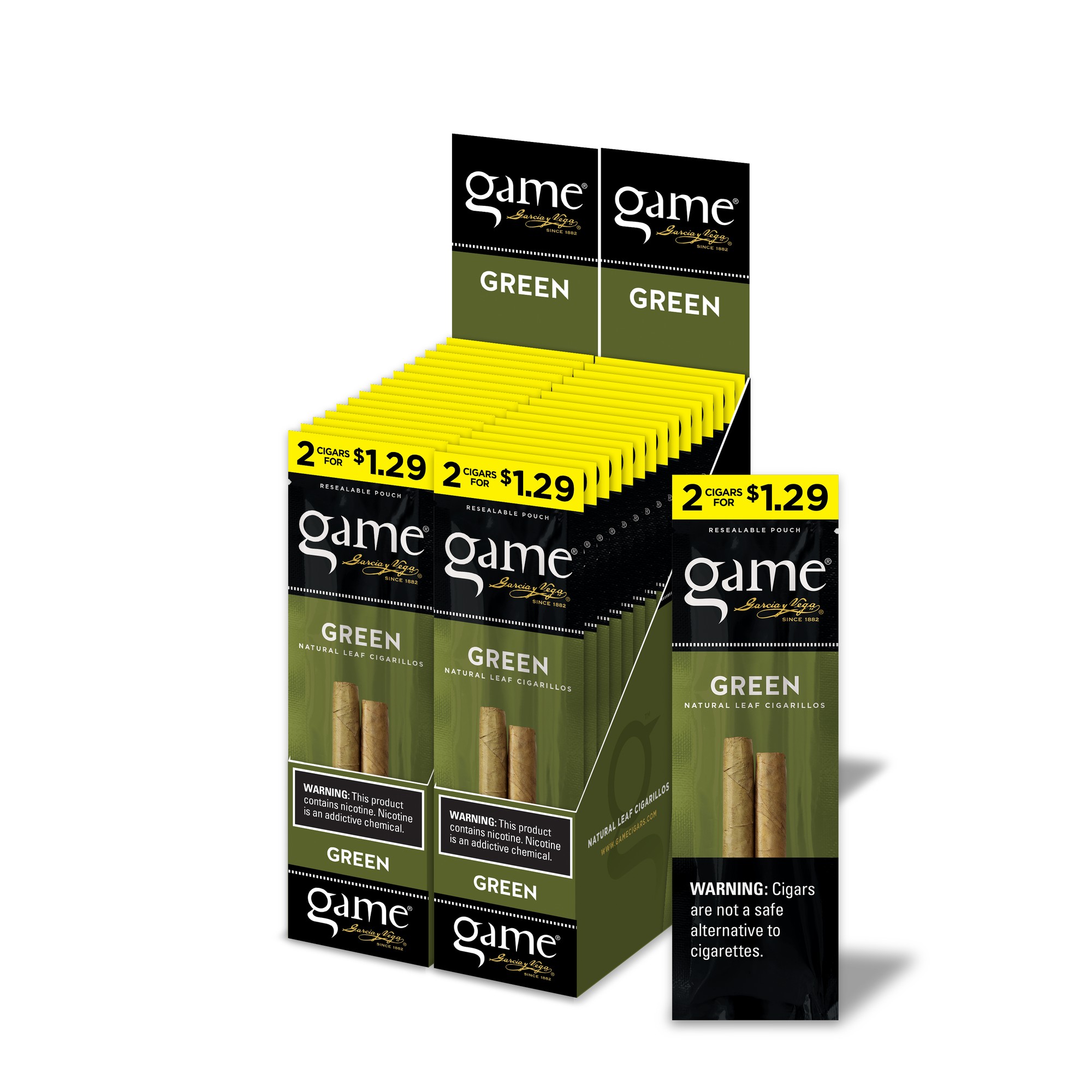 GAME LEAF $1.29 2 CT 30 PK GREEN