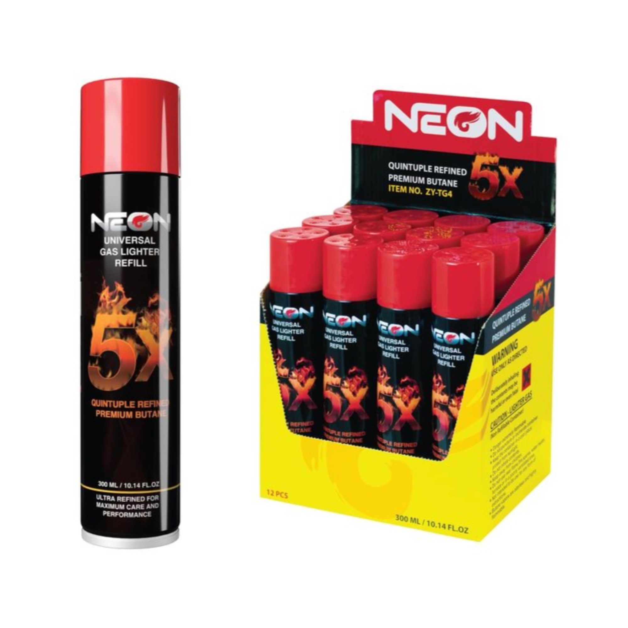 Neon Butane Refill 5X 300ML 12PK