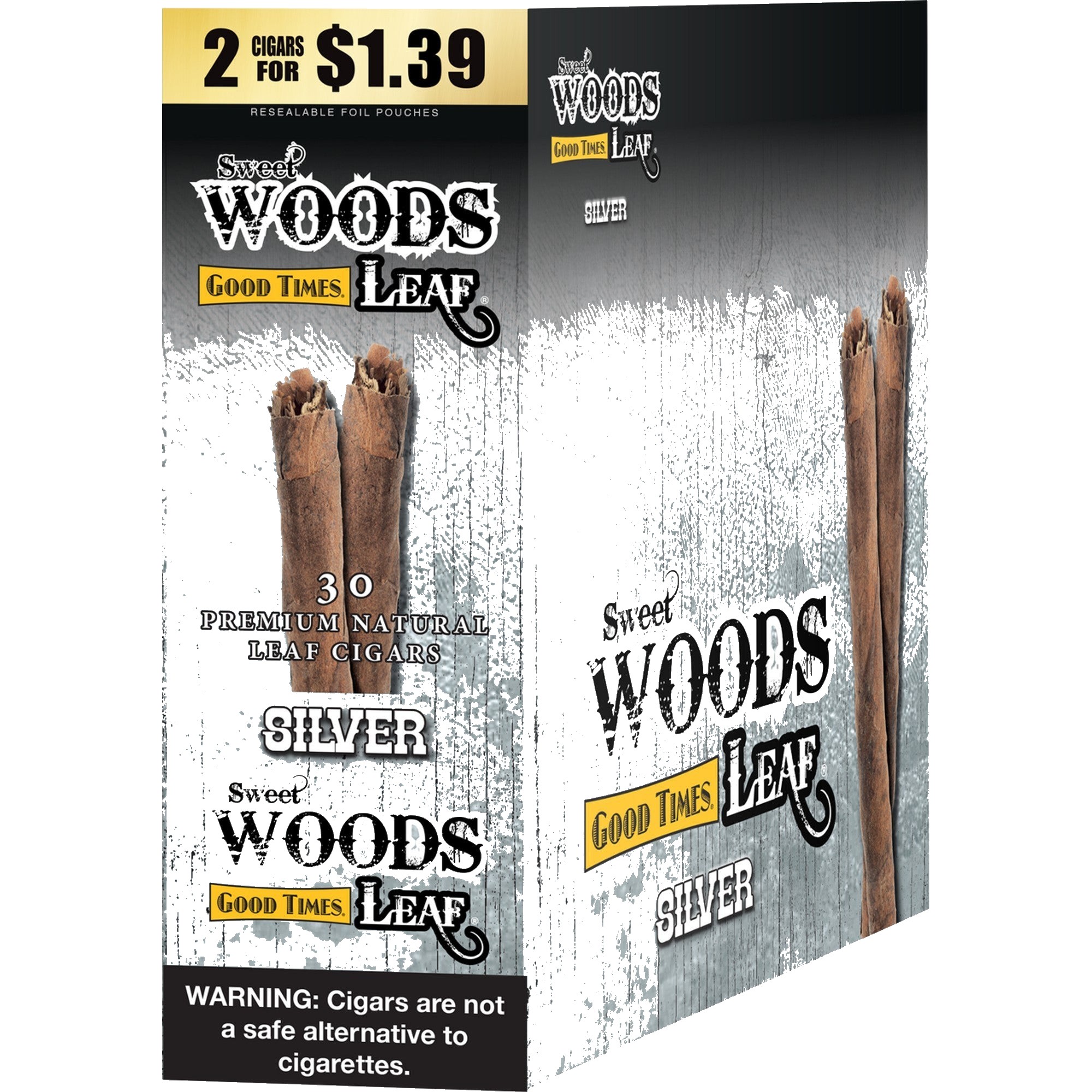 GOOD TIMES SWEET WOODS LEAF SV2 2 CT 15 PK SILVER