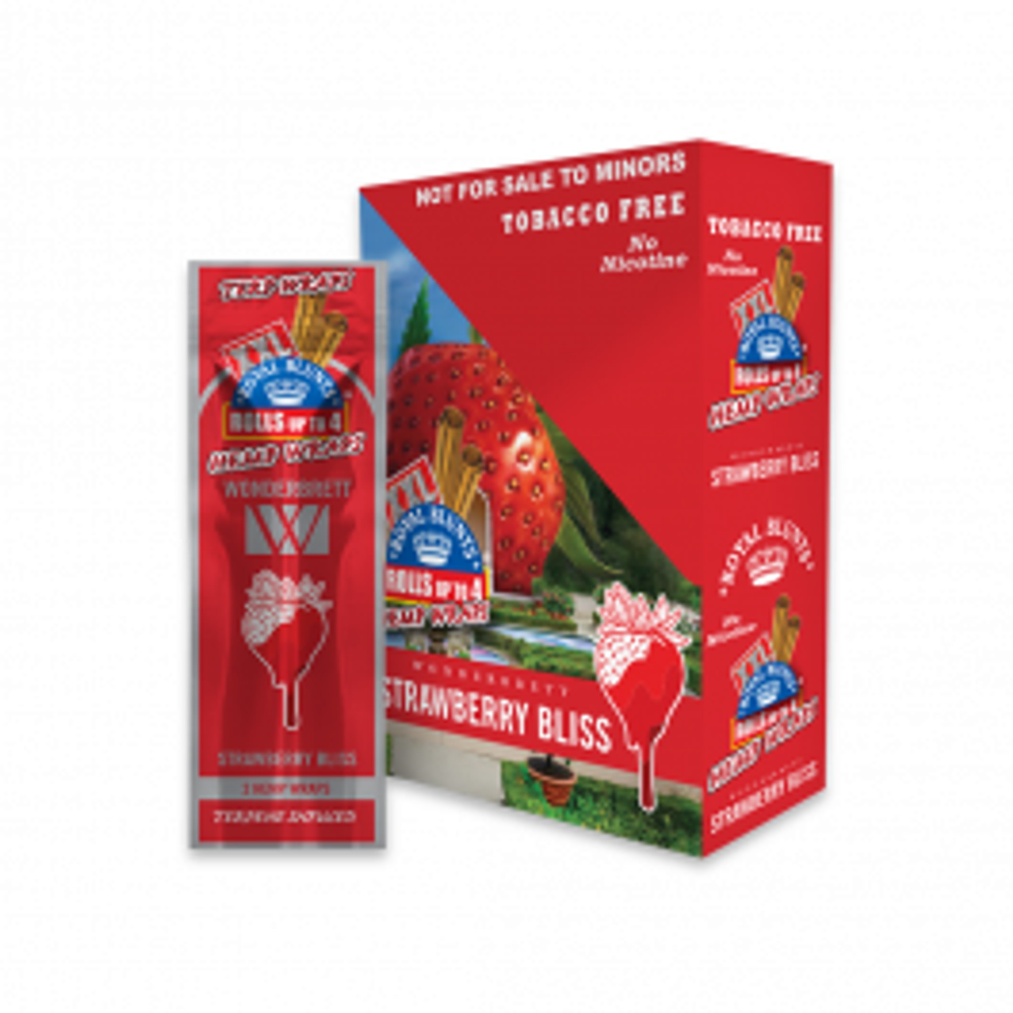 XXL Hemp Wraps Strawberry Bliss 2CT 25PK