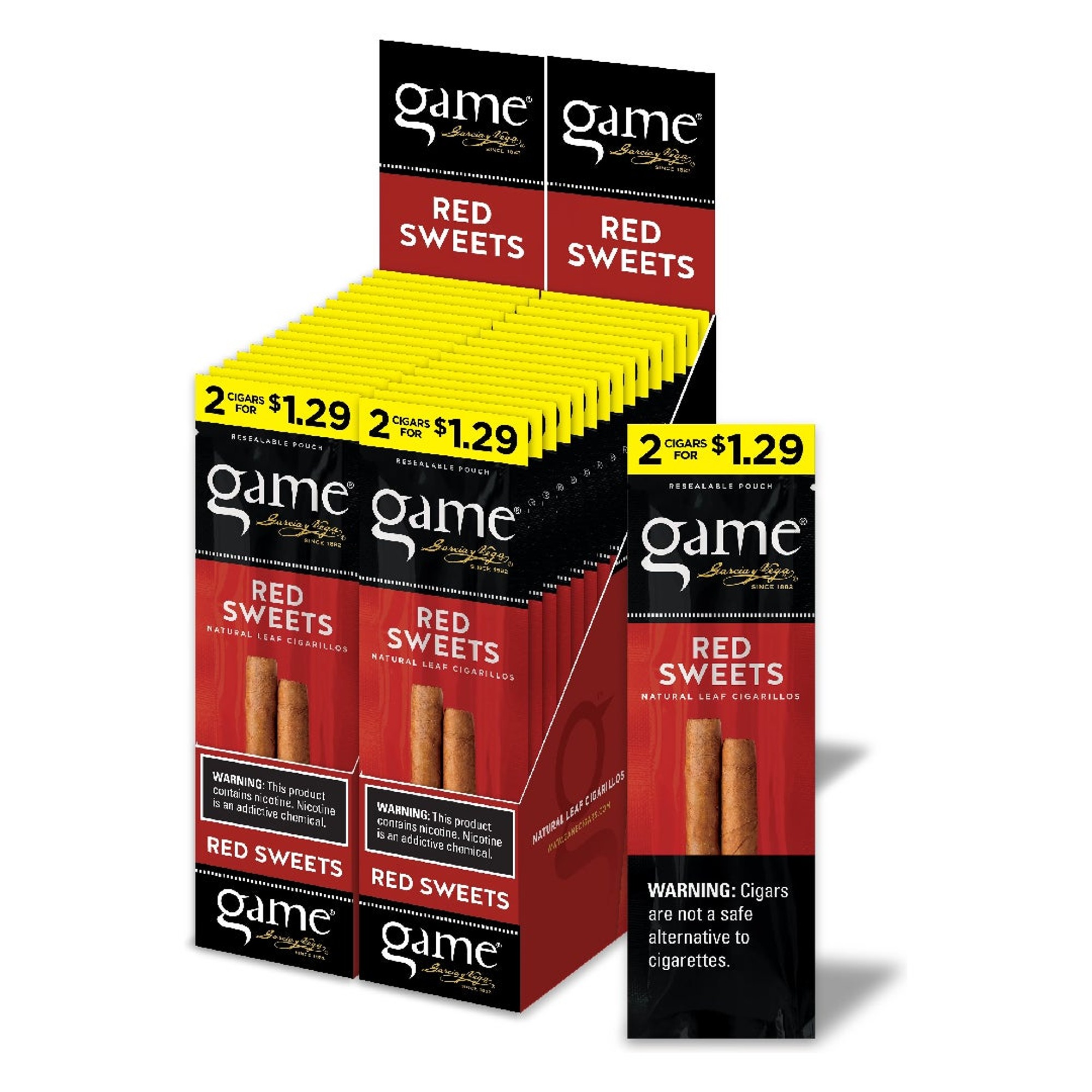 GAME LEAF $1.29 2 CT 30 PK RED SWEETS