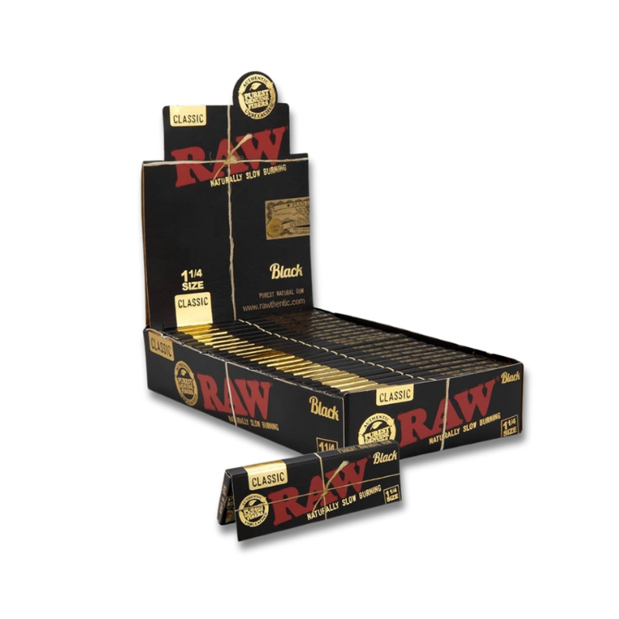 RAW Classic Black 1¼  Papers 24PK