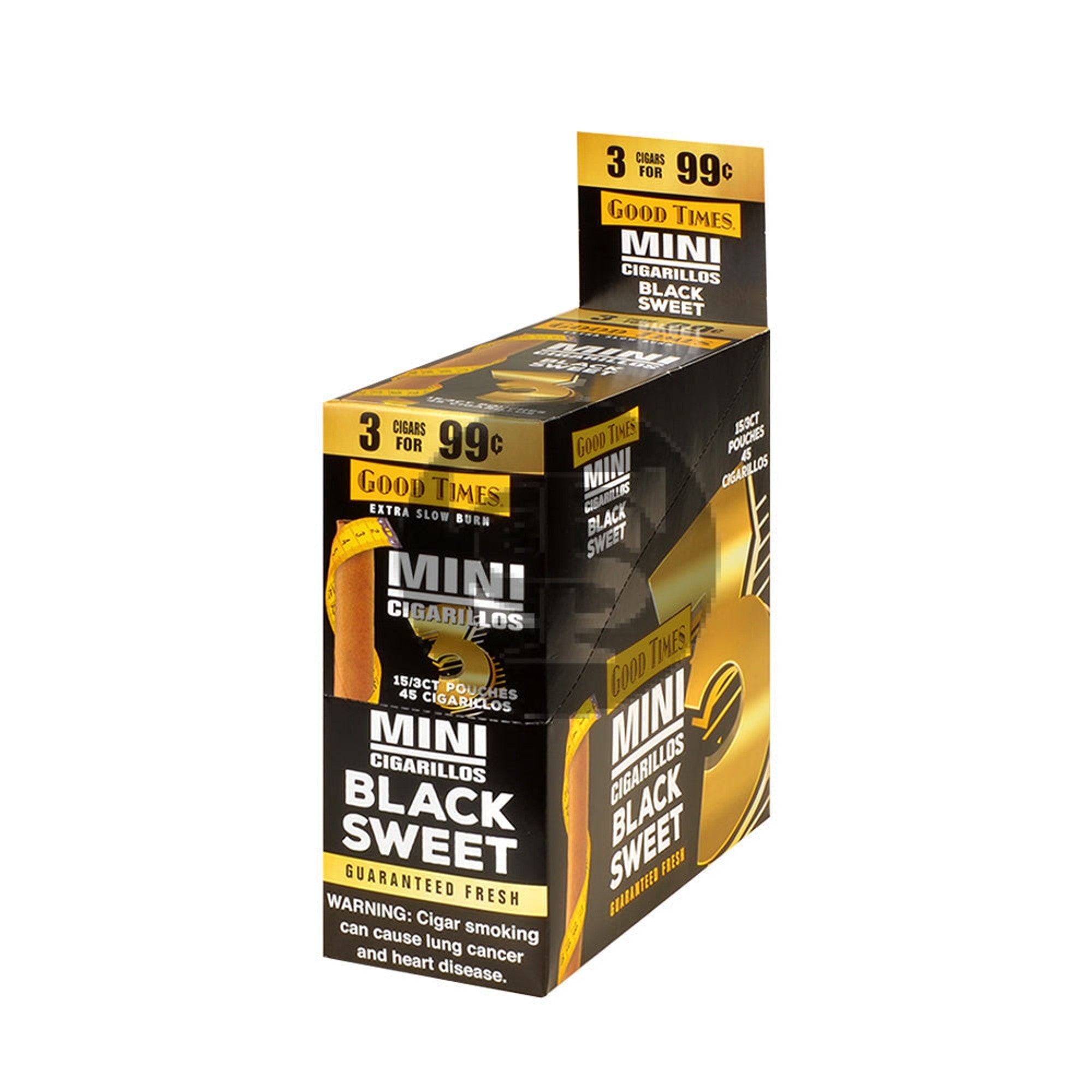 GOOD TIMES CIGARILLO $0.99 3 CT 15 PK BLACK SWEET