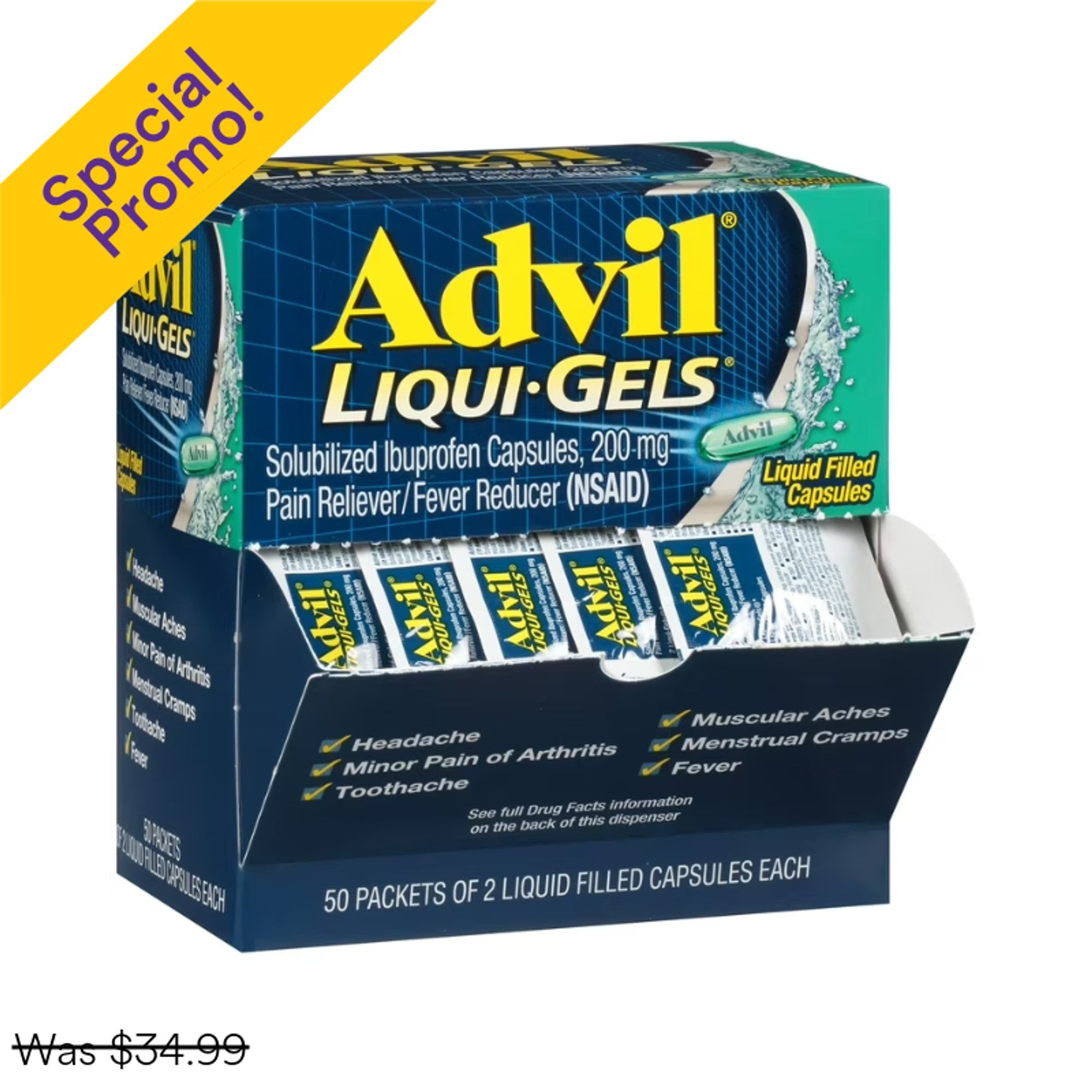 Advil Liqui-Gels 2CT 50PK