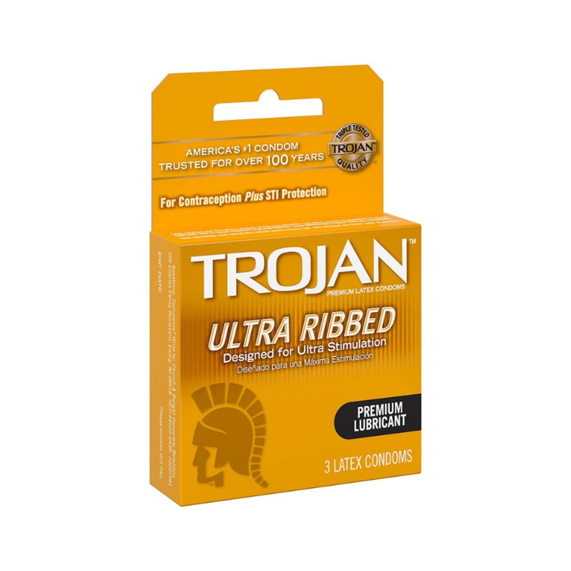 Trojan Ultra Ribbed Condoms 6PK