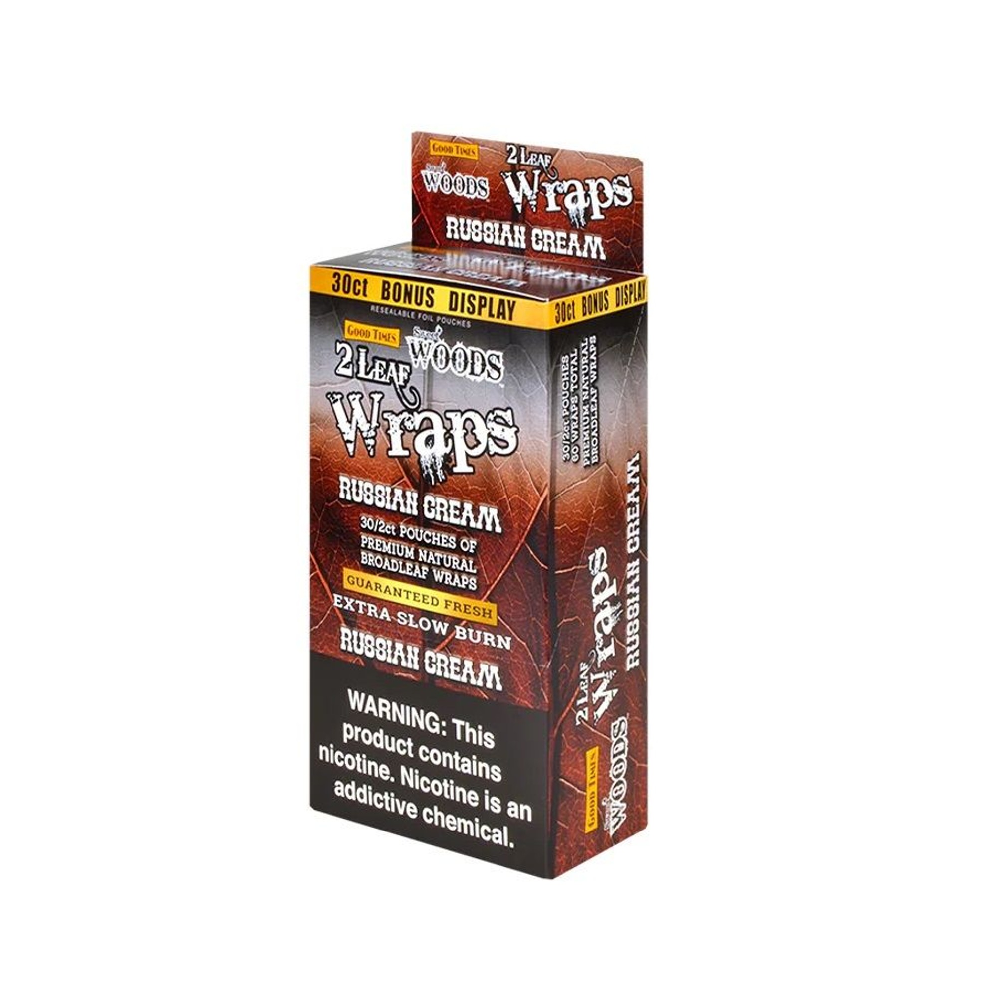 GOOD TIMES SWEET WOODS LEAF WRAPS RUSSIAN CREAM 2 CT 30 PK