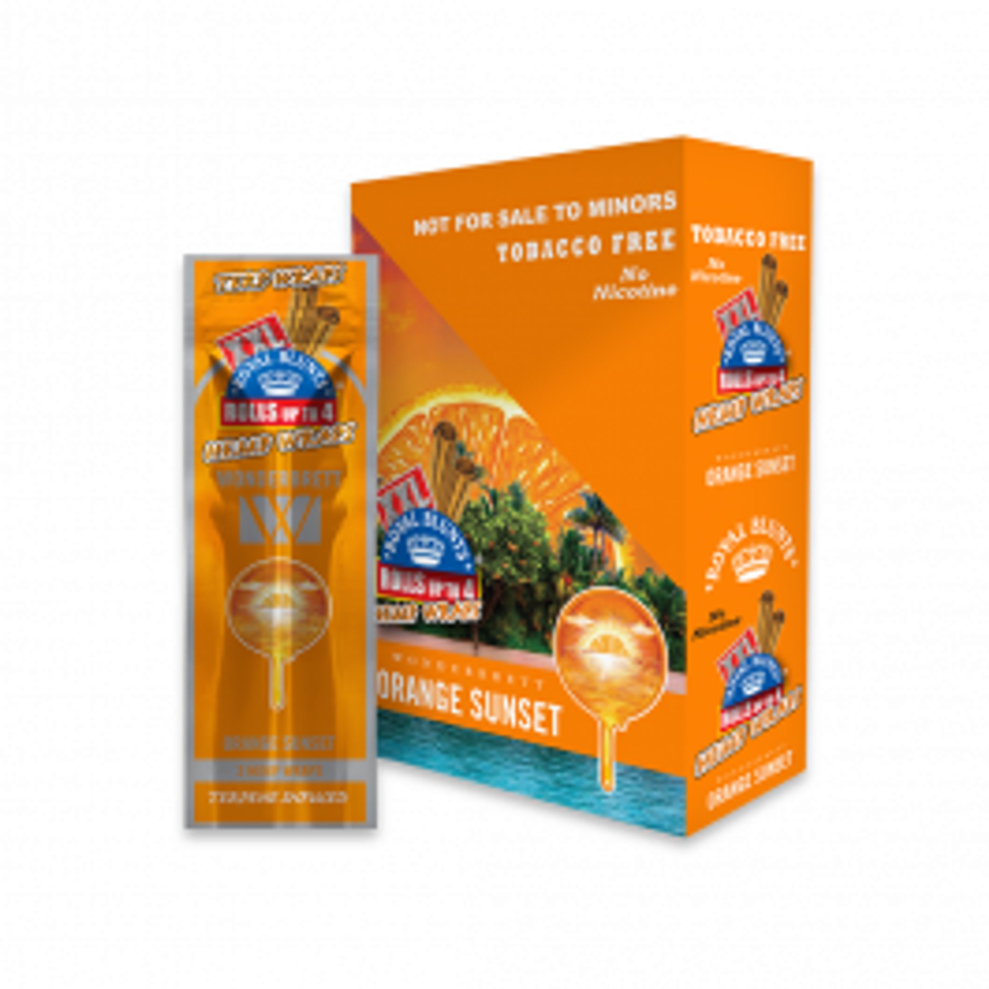 XXL Hemp Wraps Orange Sunset 2CT 25PK
