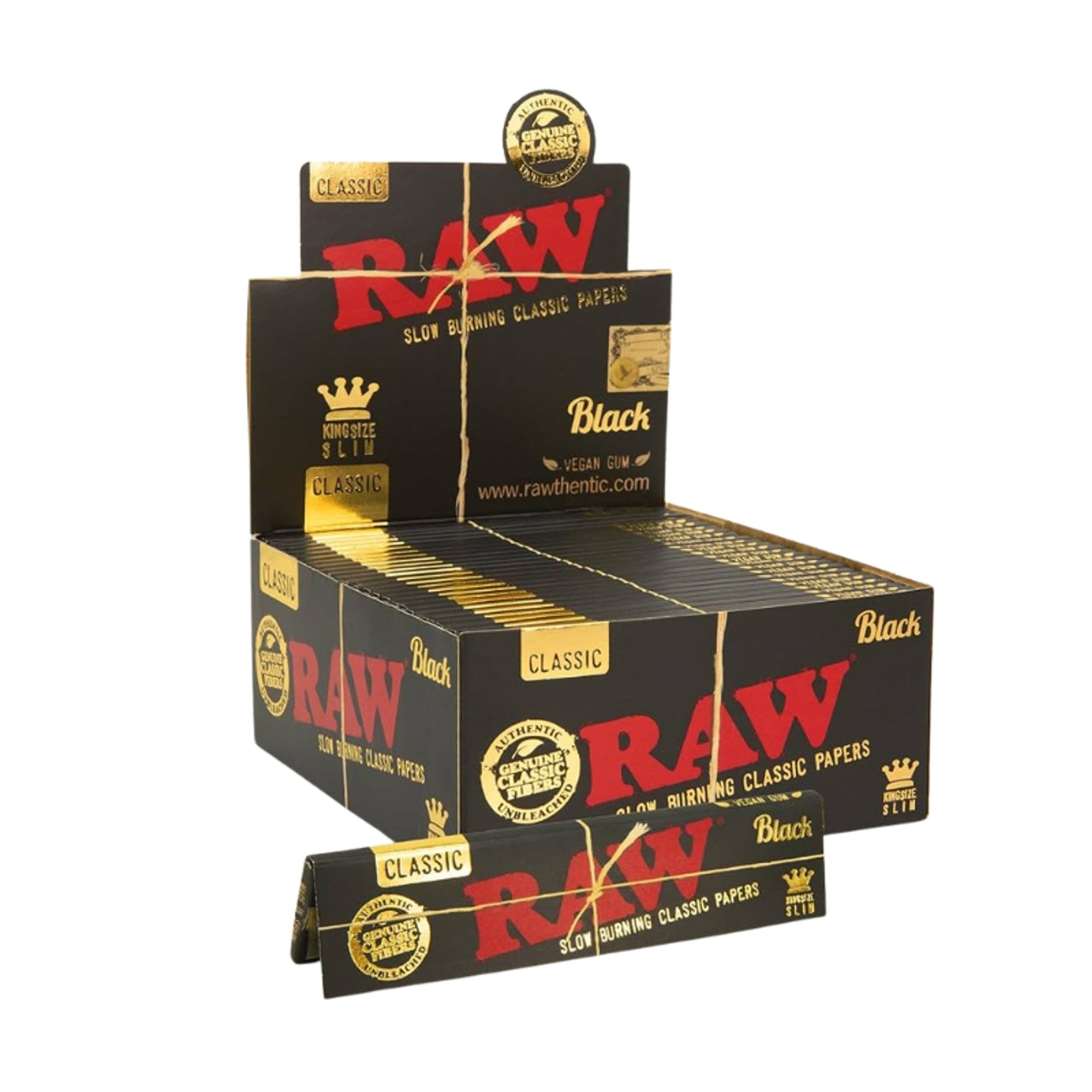 RAW King-Size Slim Black 32 CT 50PK